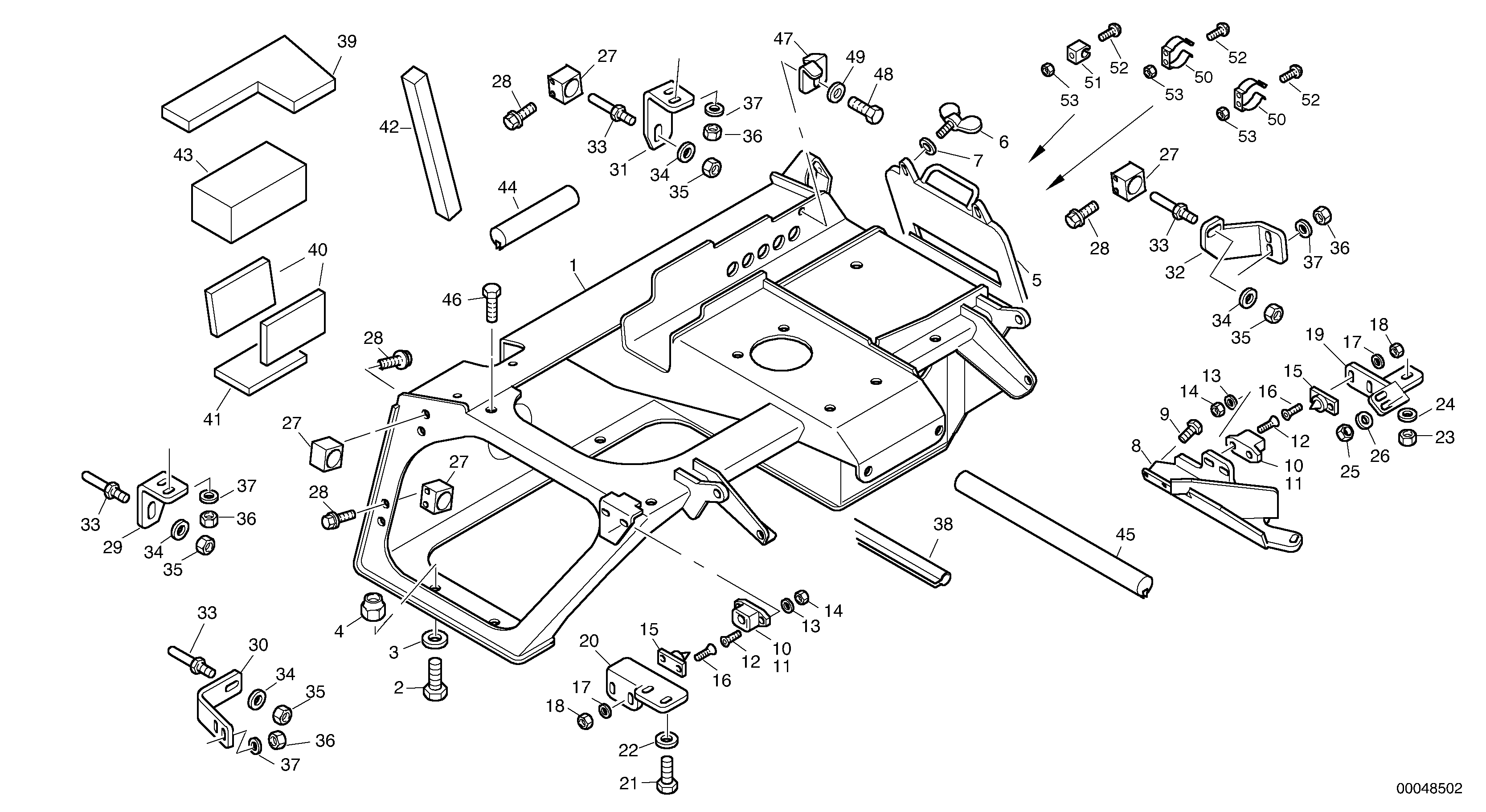 Engine hood - Fastening — volvo parts diagram