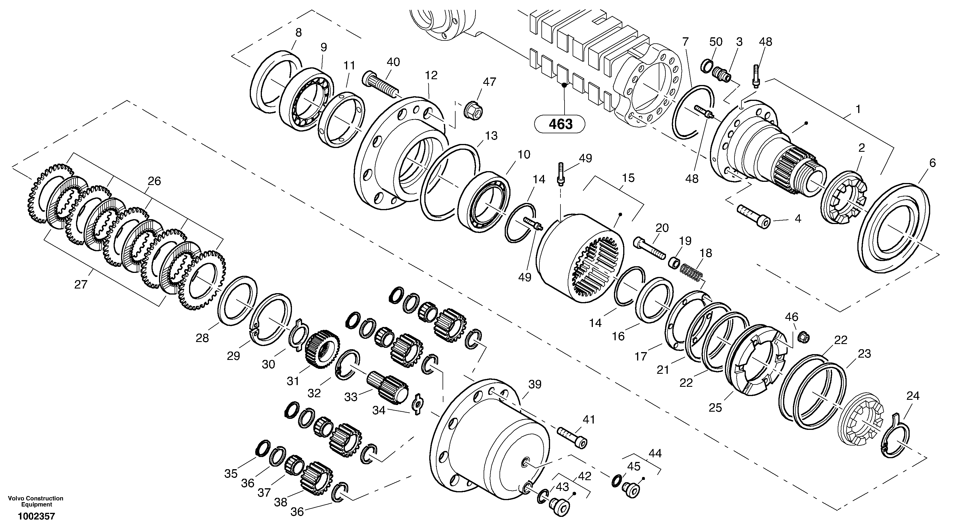 Final drive - Portal-rear axle — volvo parts diagram