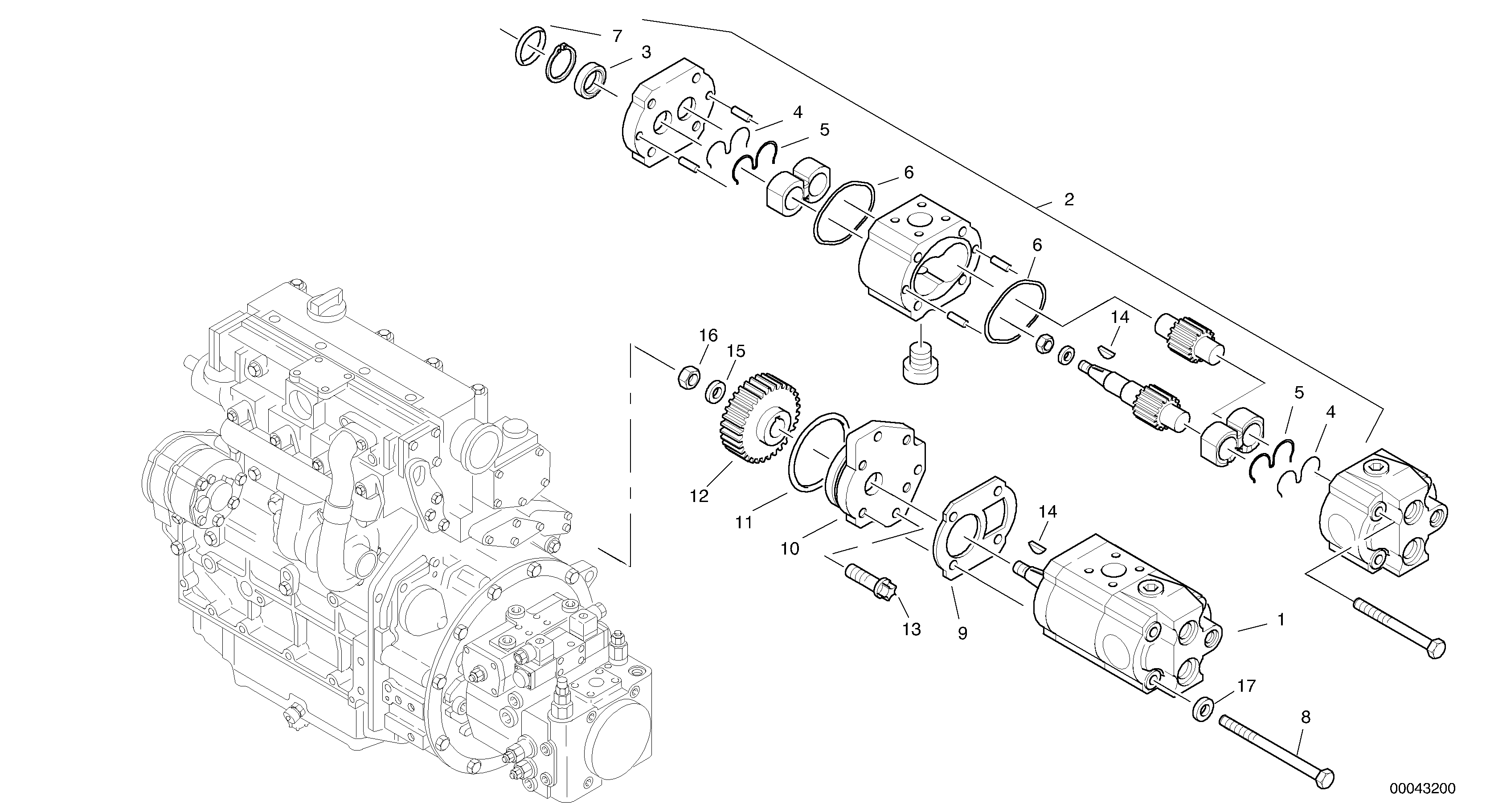 Steering pump — volvo parts diagram