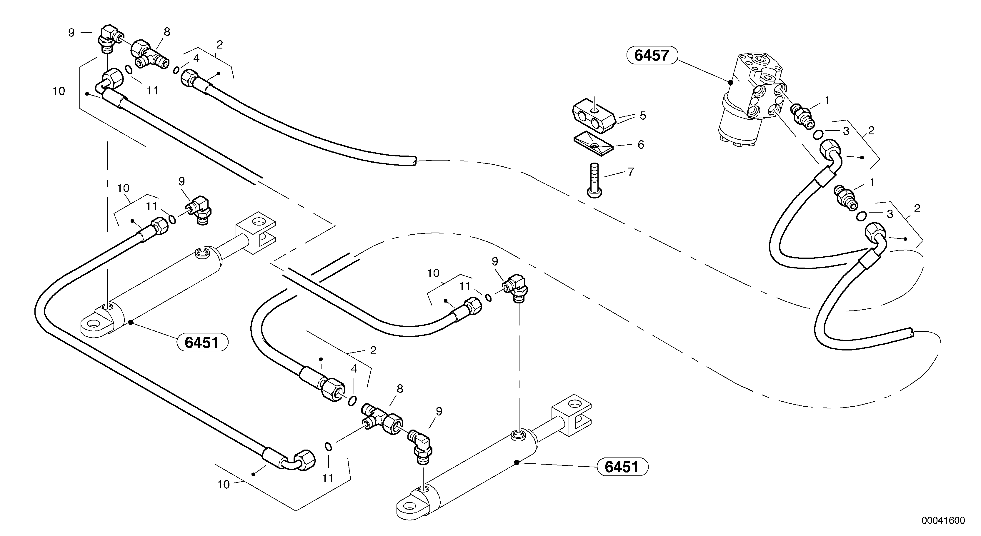 Steering-hydraulic equipment - front vehicle — volvo parts diagram