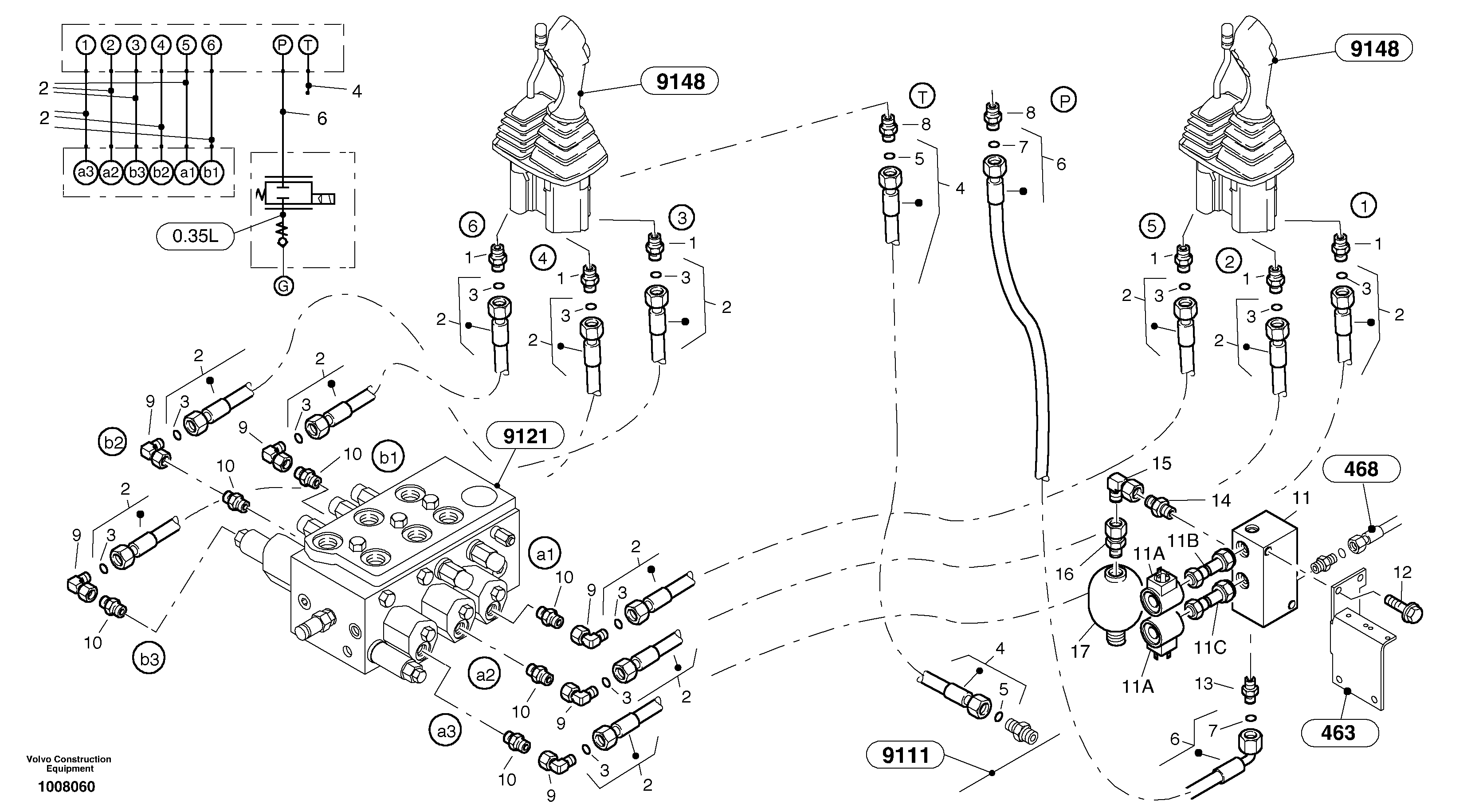 Lines - servo control — volvo parts diagram
