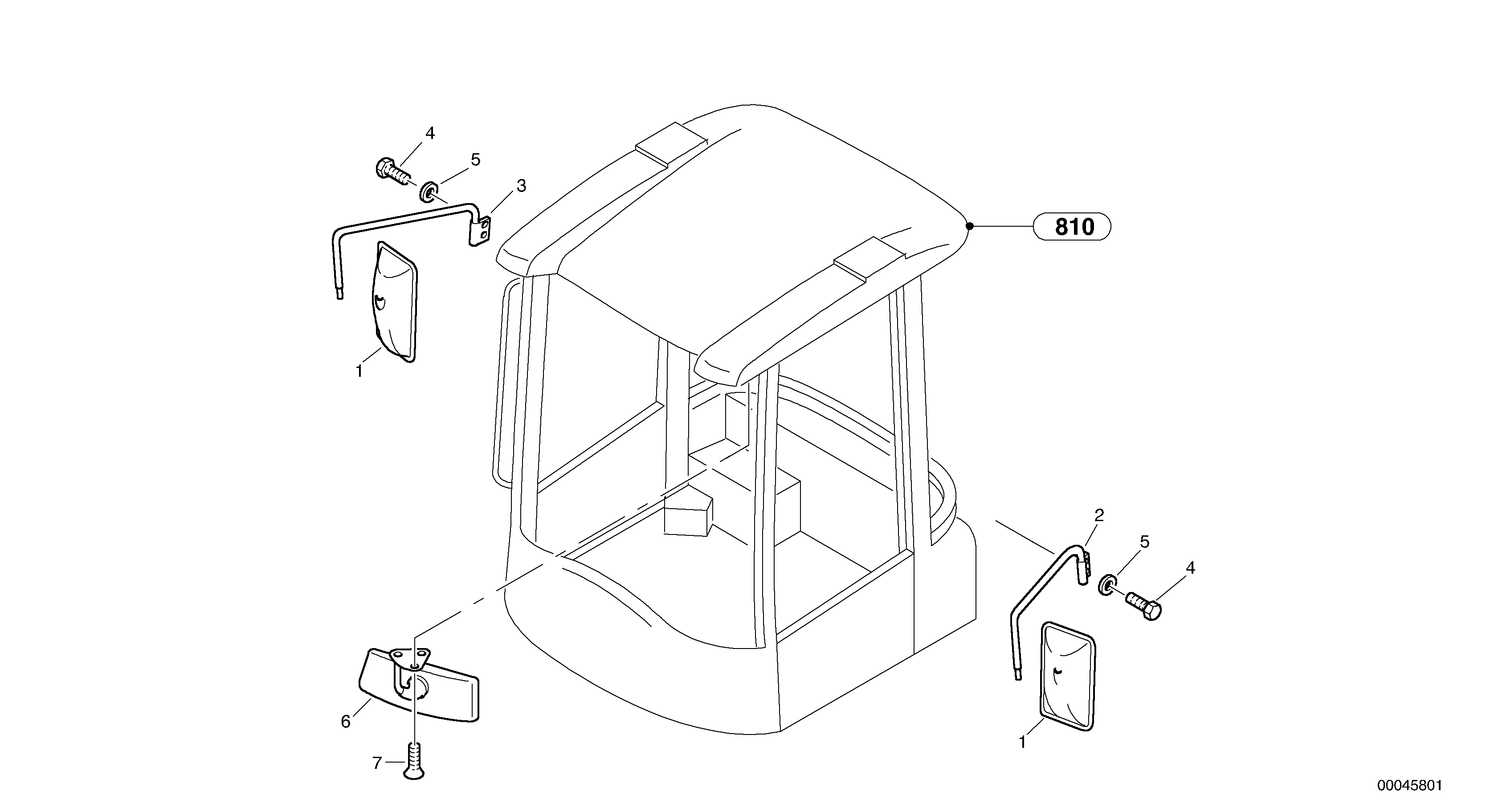 Rear view mirror — volvo parts diagram