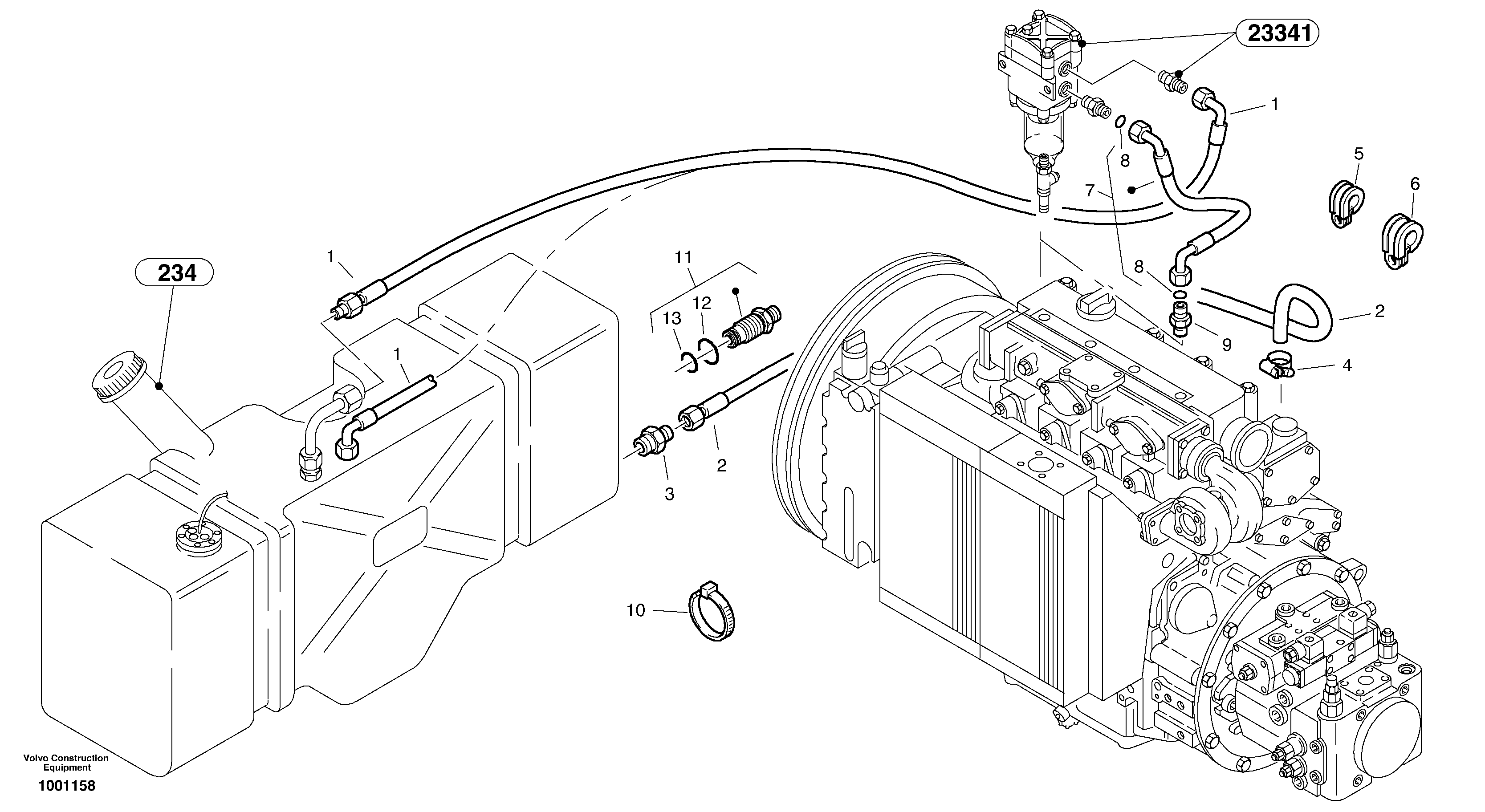Fuel pipes — volvo parts diagram