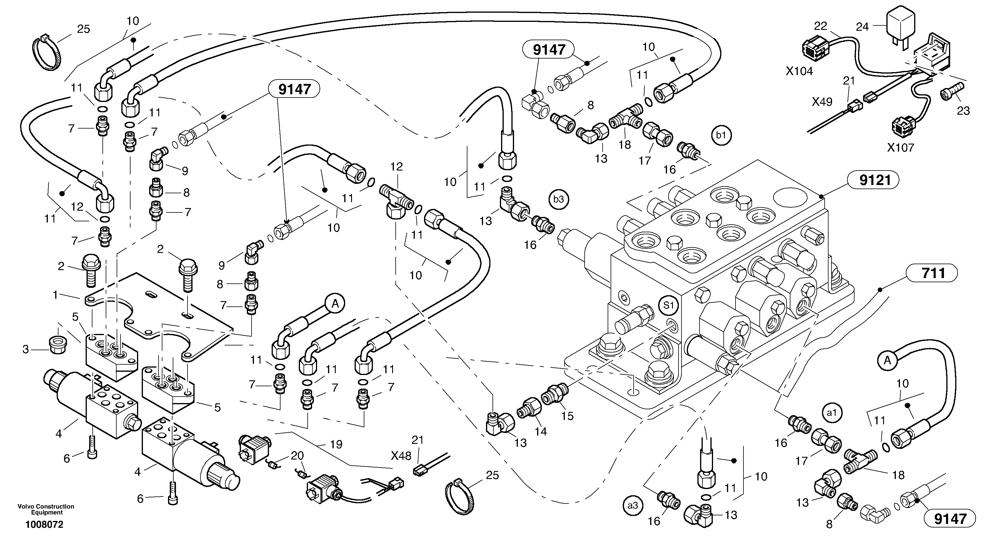 Hydraulic function - Nr. 3 — volvo parts diagram