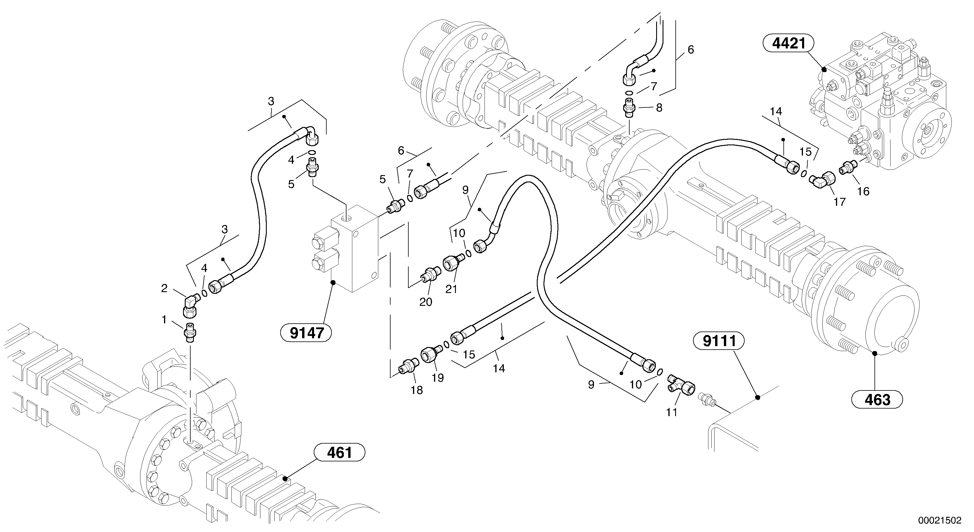 Differential lock — volvo parts diagram