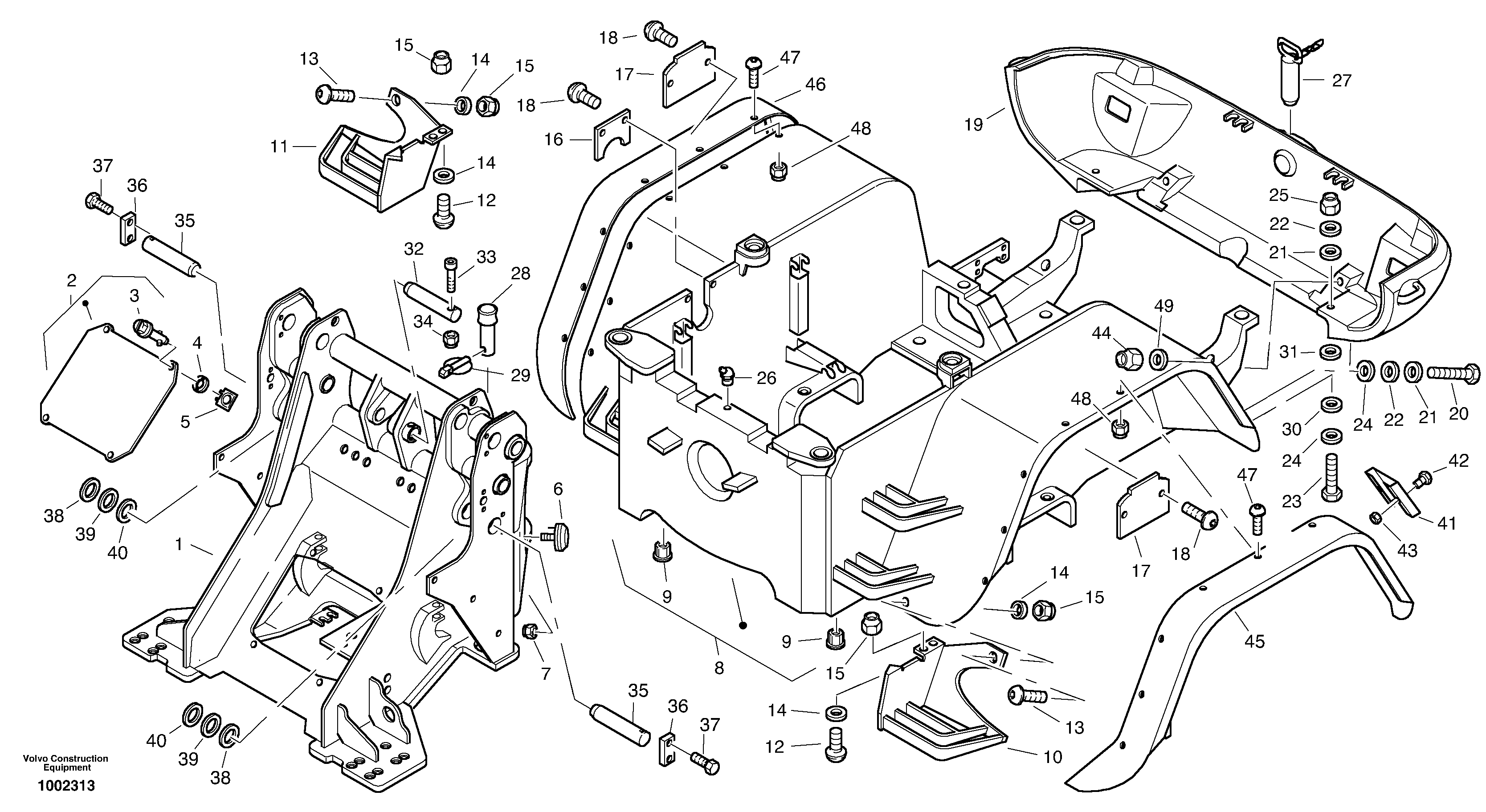 Frame — volvo parts diagram