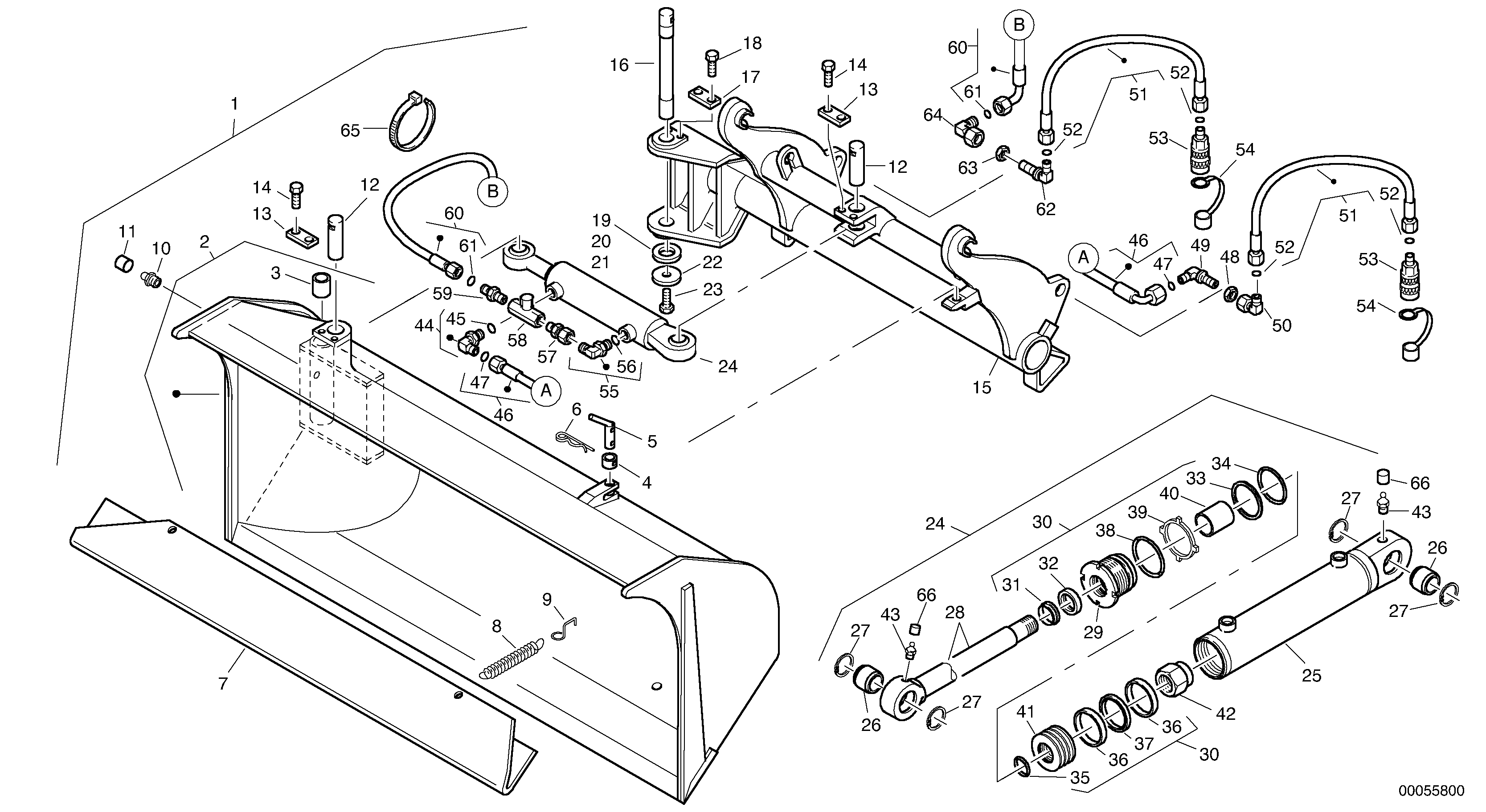 Side tip bucket - TPV — volvo parts diagram