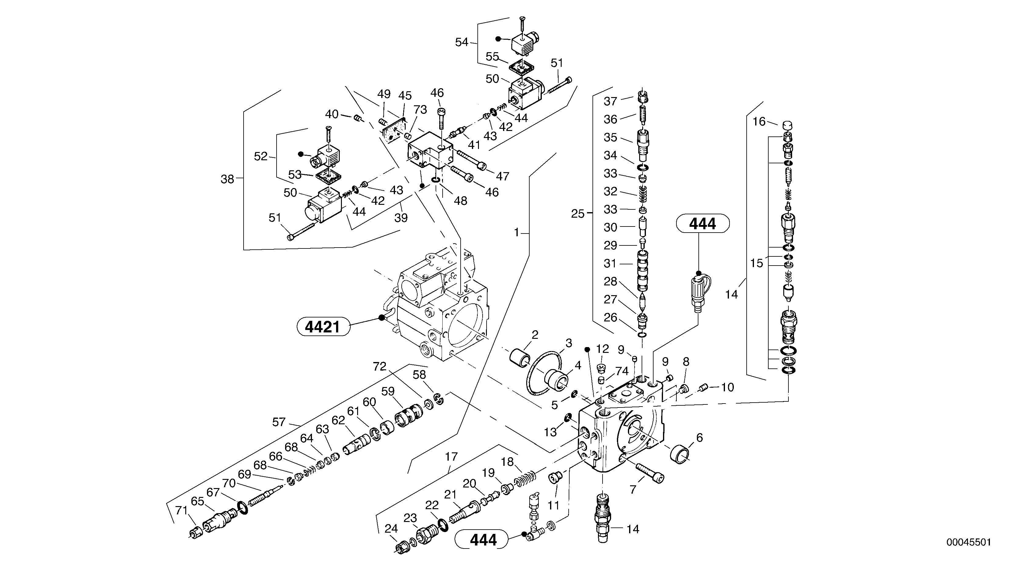 Valves - Variable displacement pump — volvo parts diagram