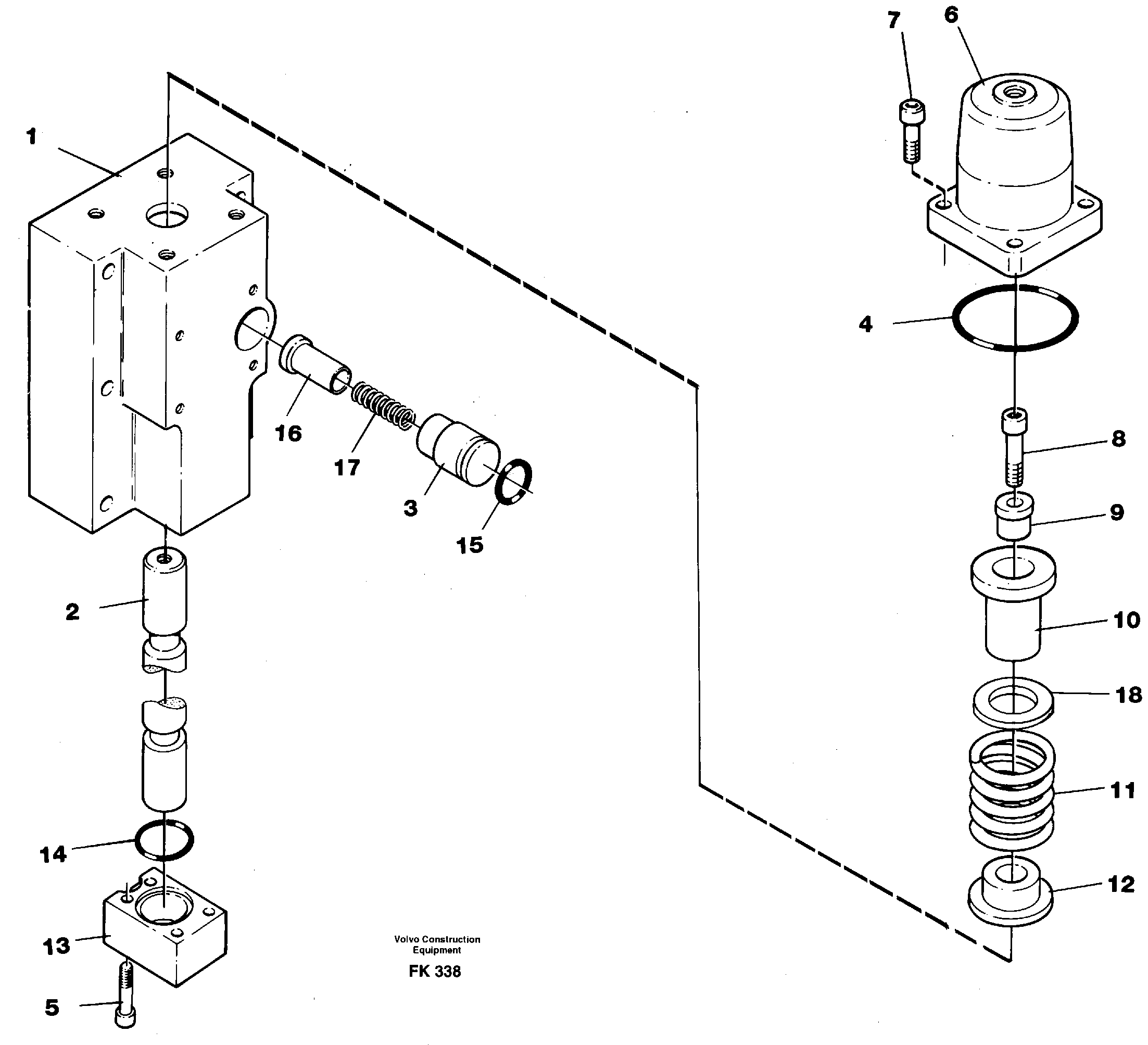 Four-way valve, boom secondary — volvo parts diagram