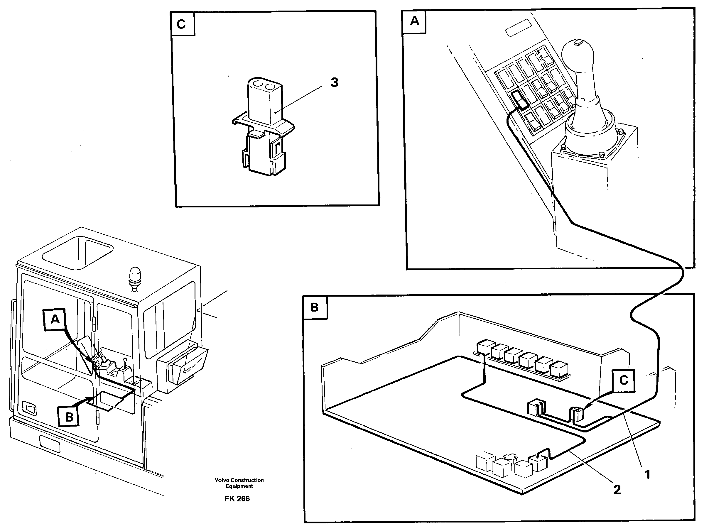 Electric intallation of hammer/shears on monoboomin base machine  14265854 — volvo parts diagram