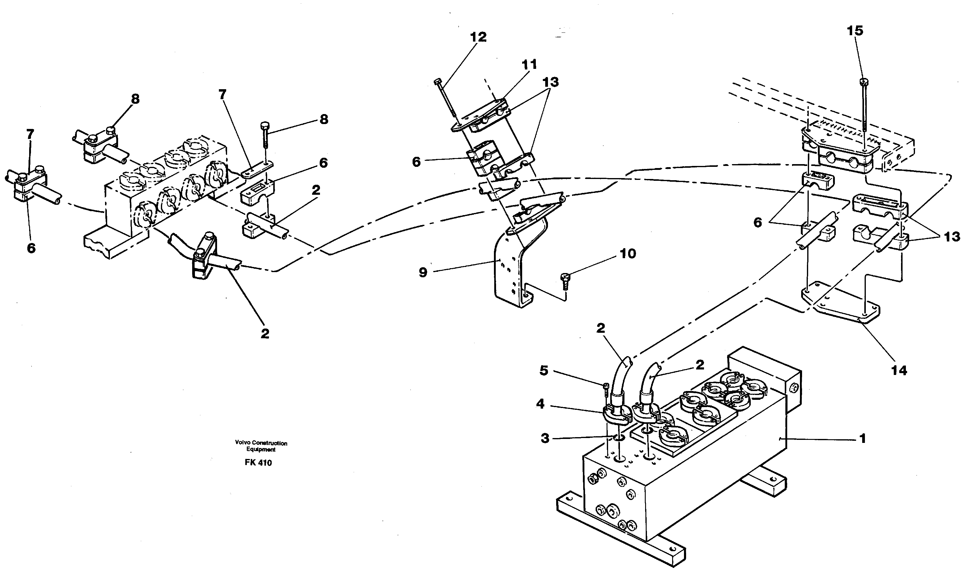 Hydraulic system, Boom — volvo parts diagram