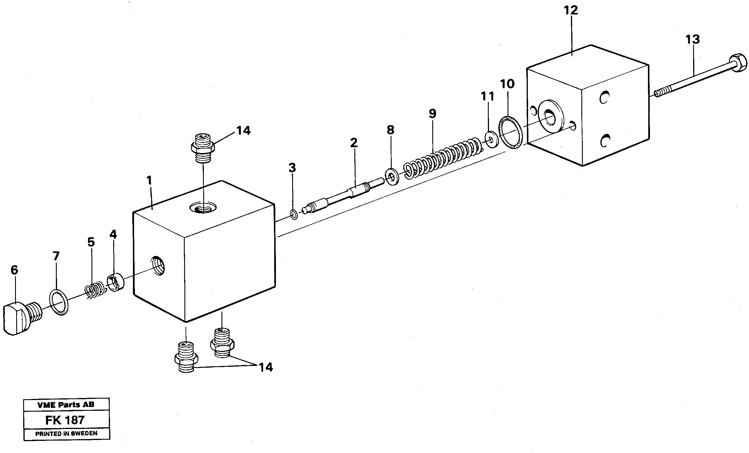Pressure reducing valve, oscillating system — volvo parts diagram