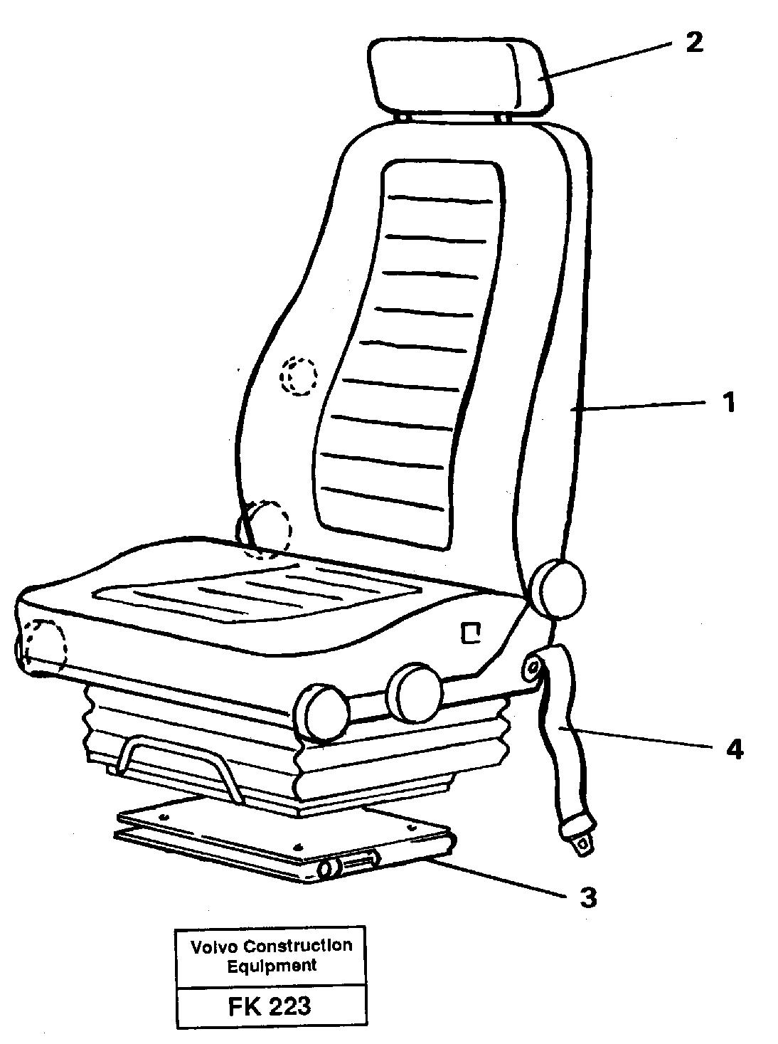 Operator seat Viking — volvo parts diagram