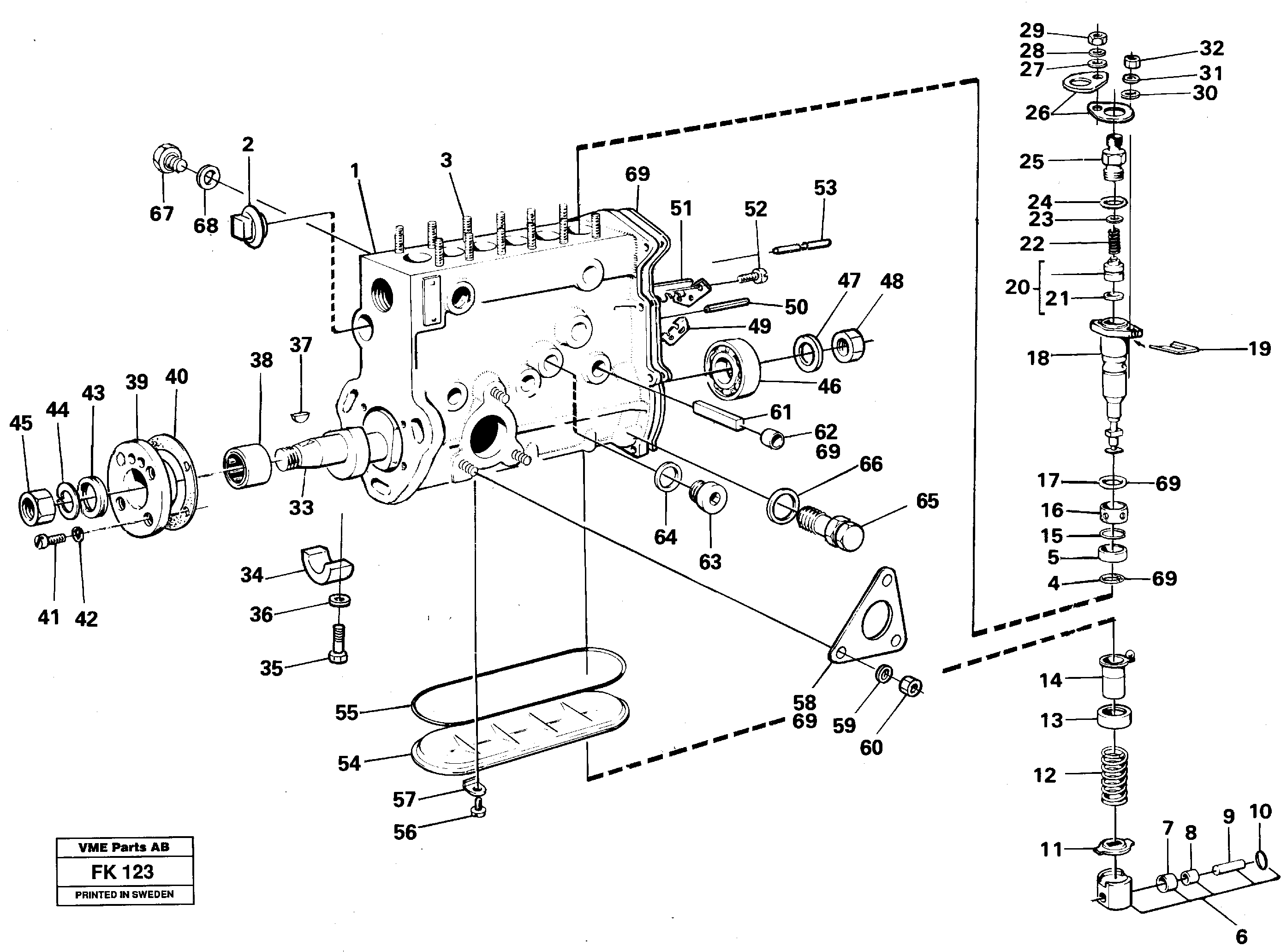 Injection pump — volvo parts diagram