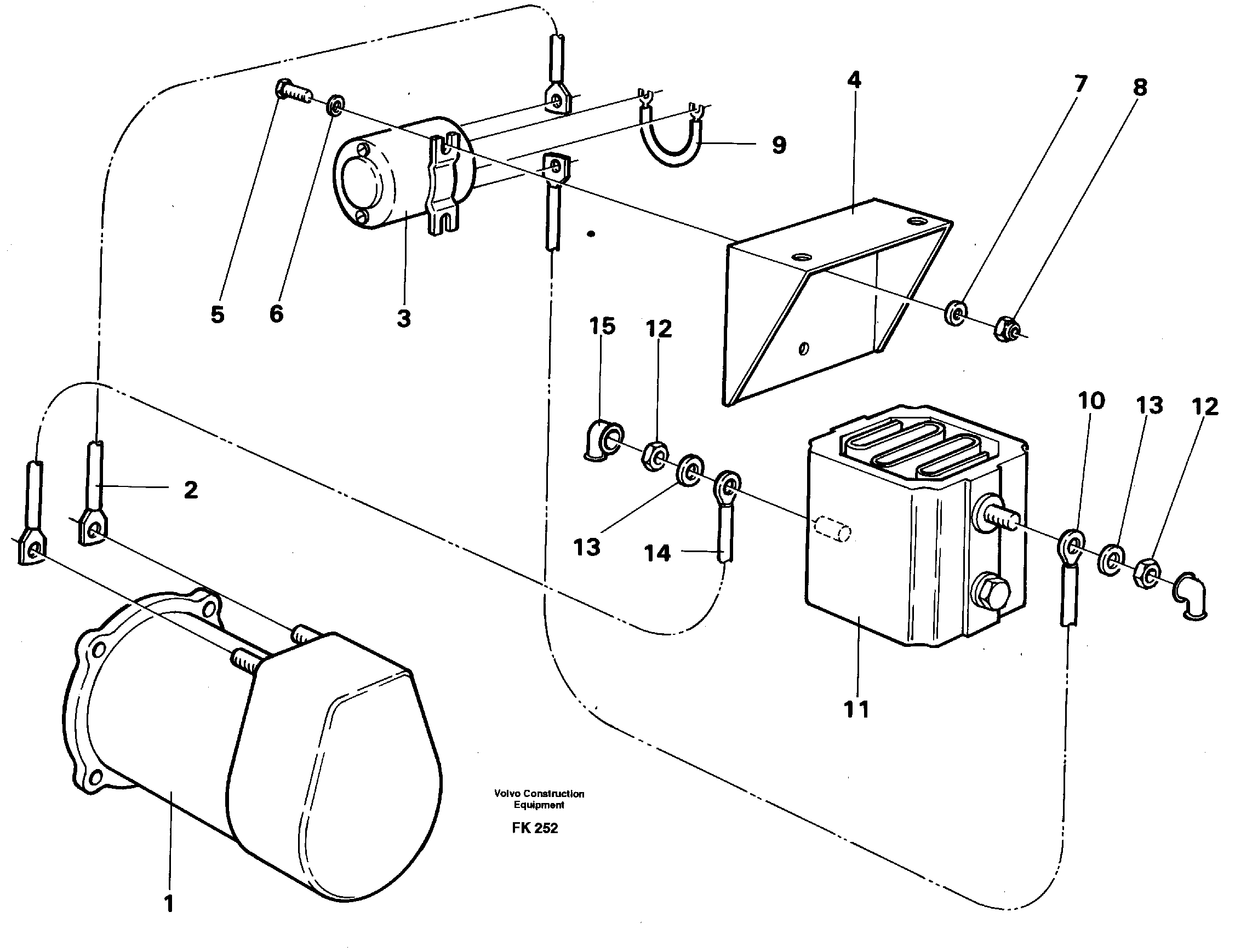 Starter element, assembly  TD 61 GE — volvo parts diagram