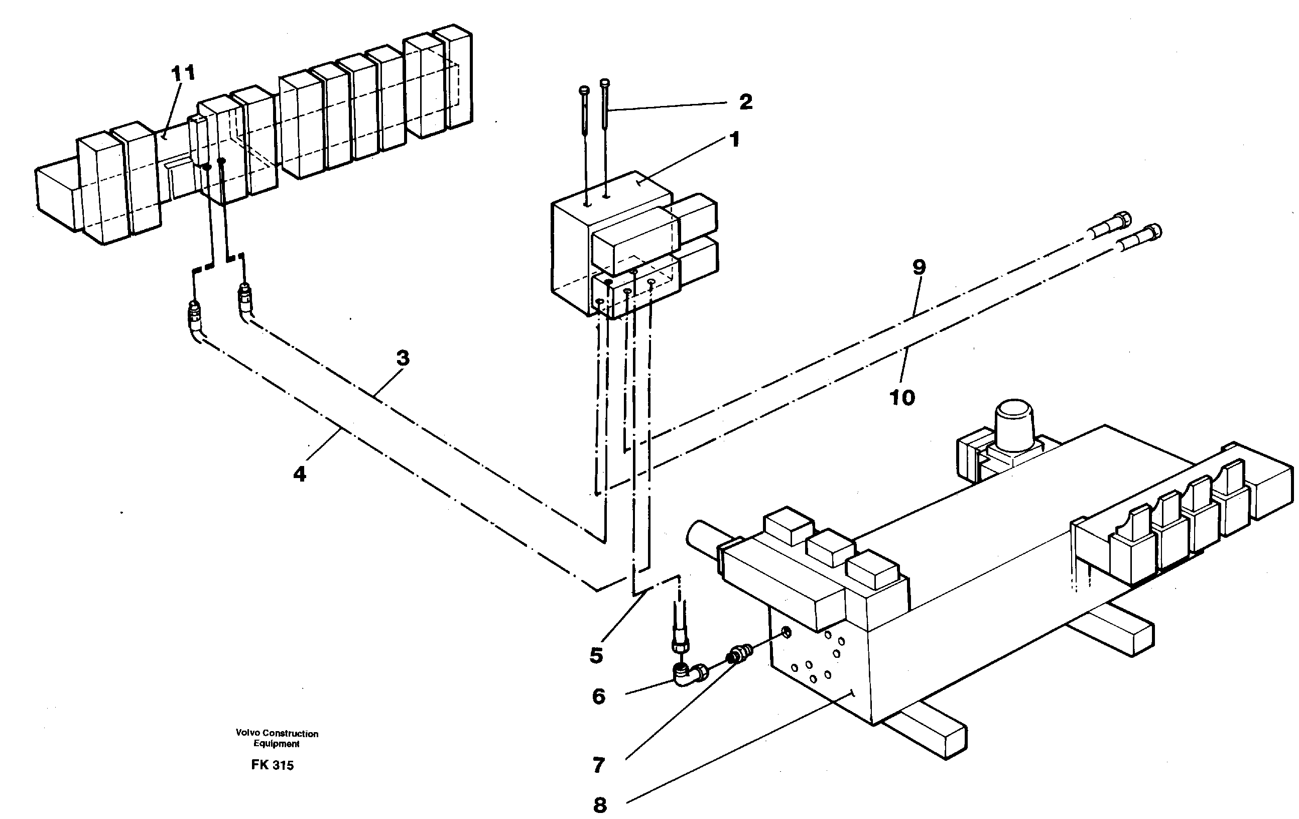 Hydr. quick fit equipm. on super structure  14246054 — volvo parts diagram