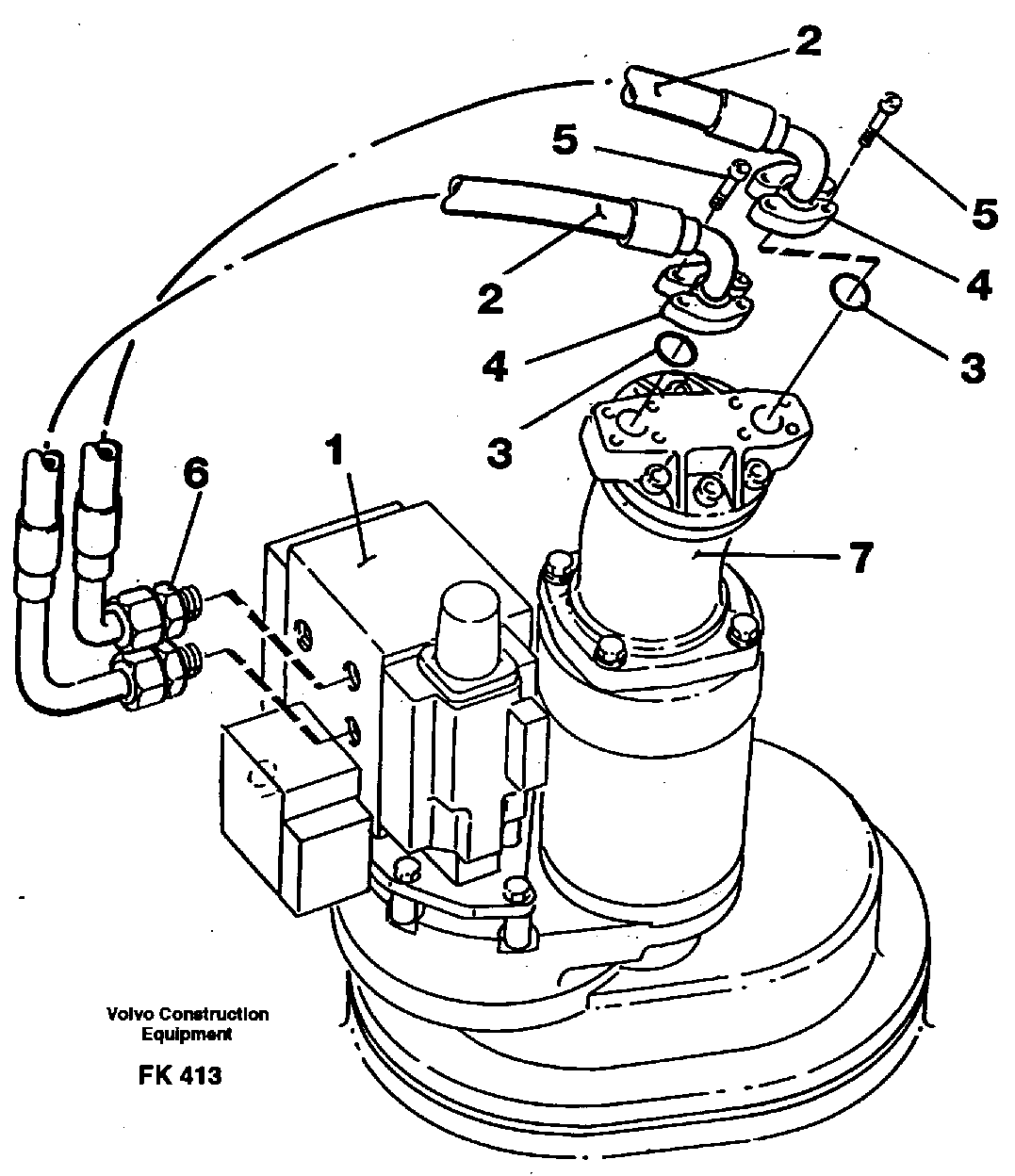 Boom swing system — volvo parts diagram