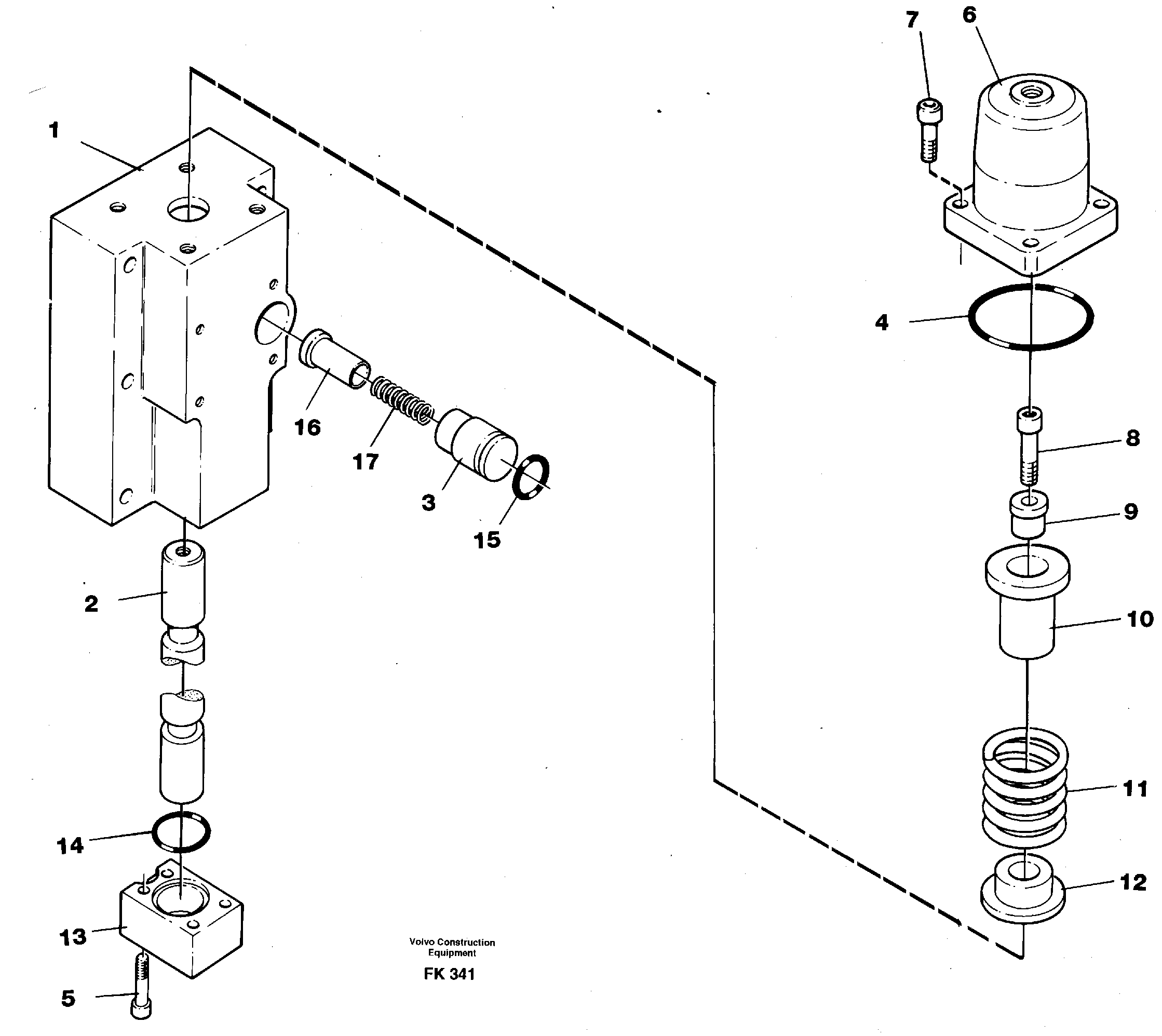 Four-way valve, bucket primary — volvo parts diagram