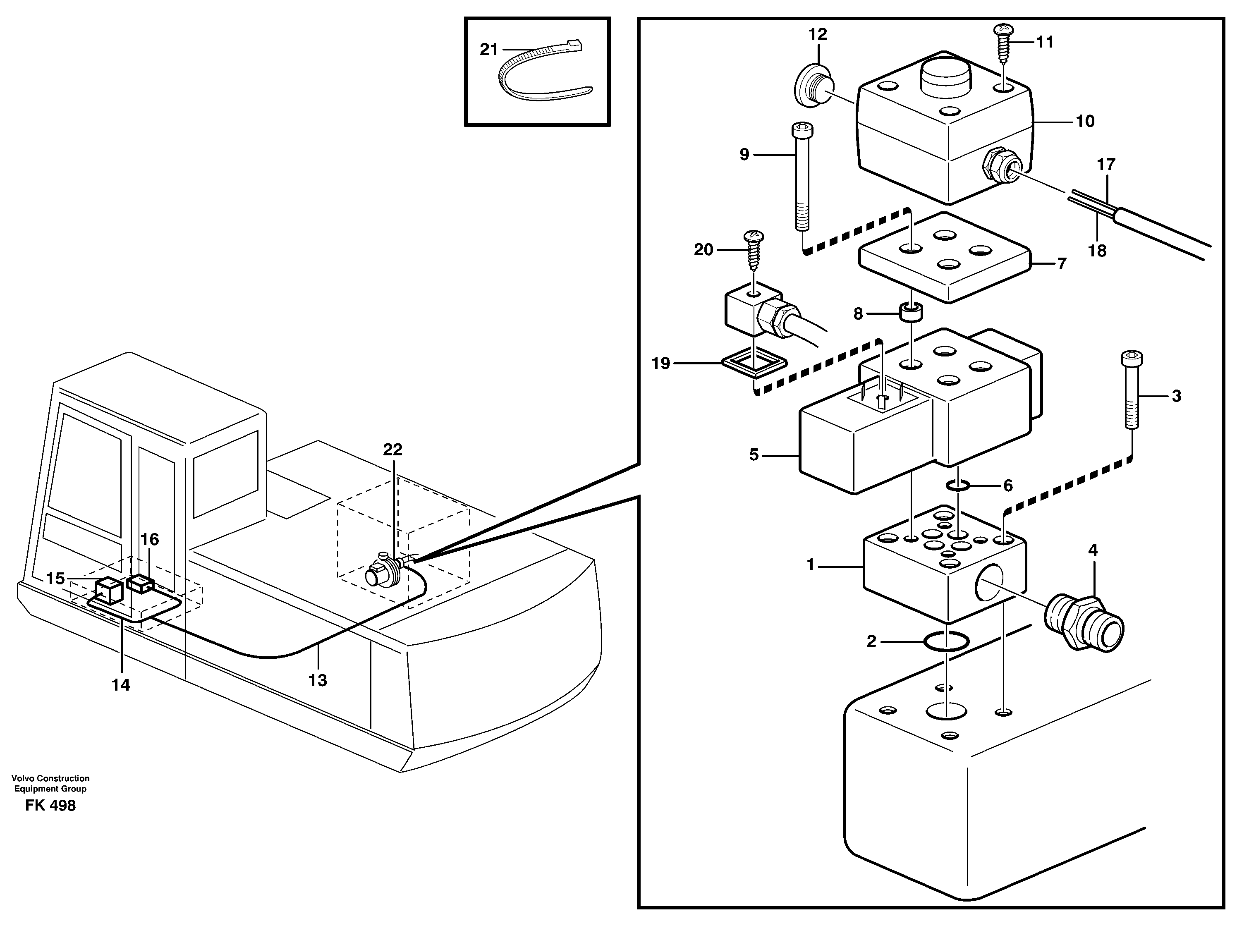 Overfilling guard  14259798 — volvo parts diagram
