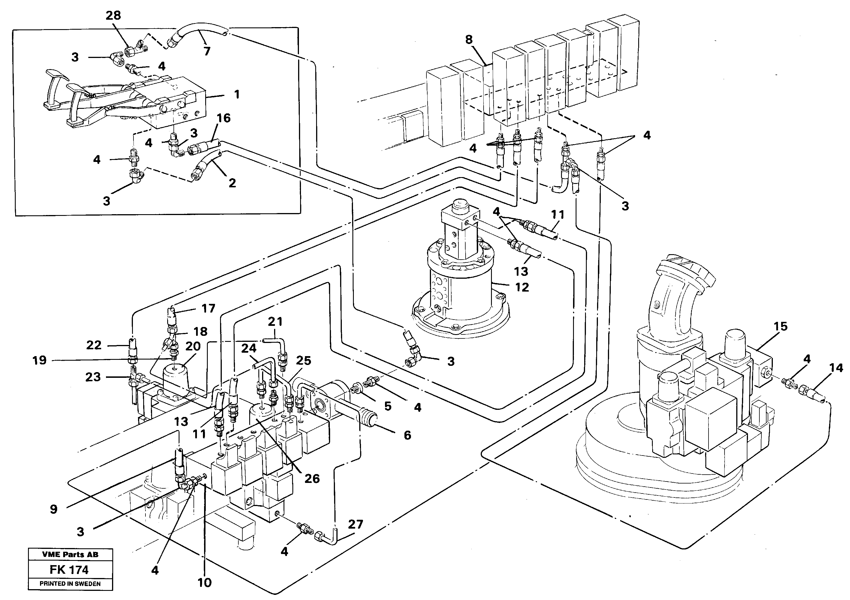 Servohydraulik, travel — volvo parts diagram