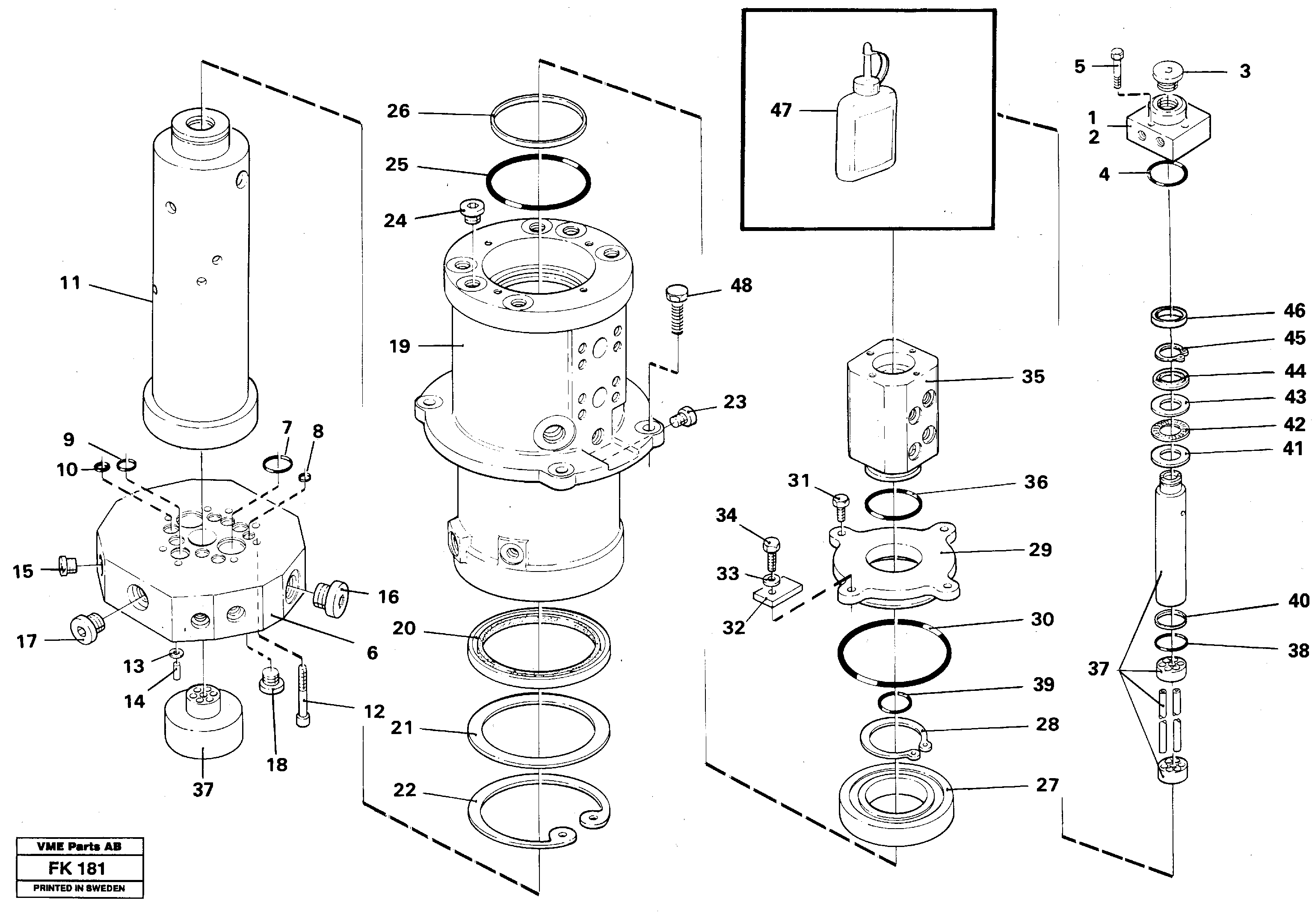Turning joint — volvo parts diagram