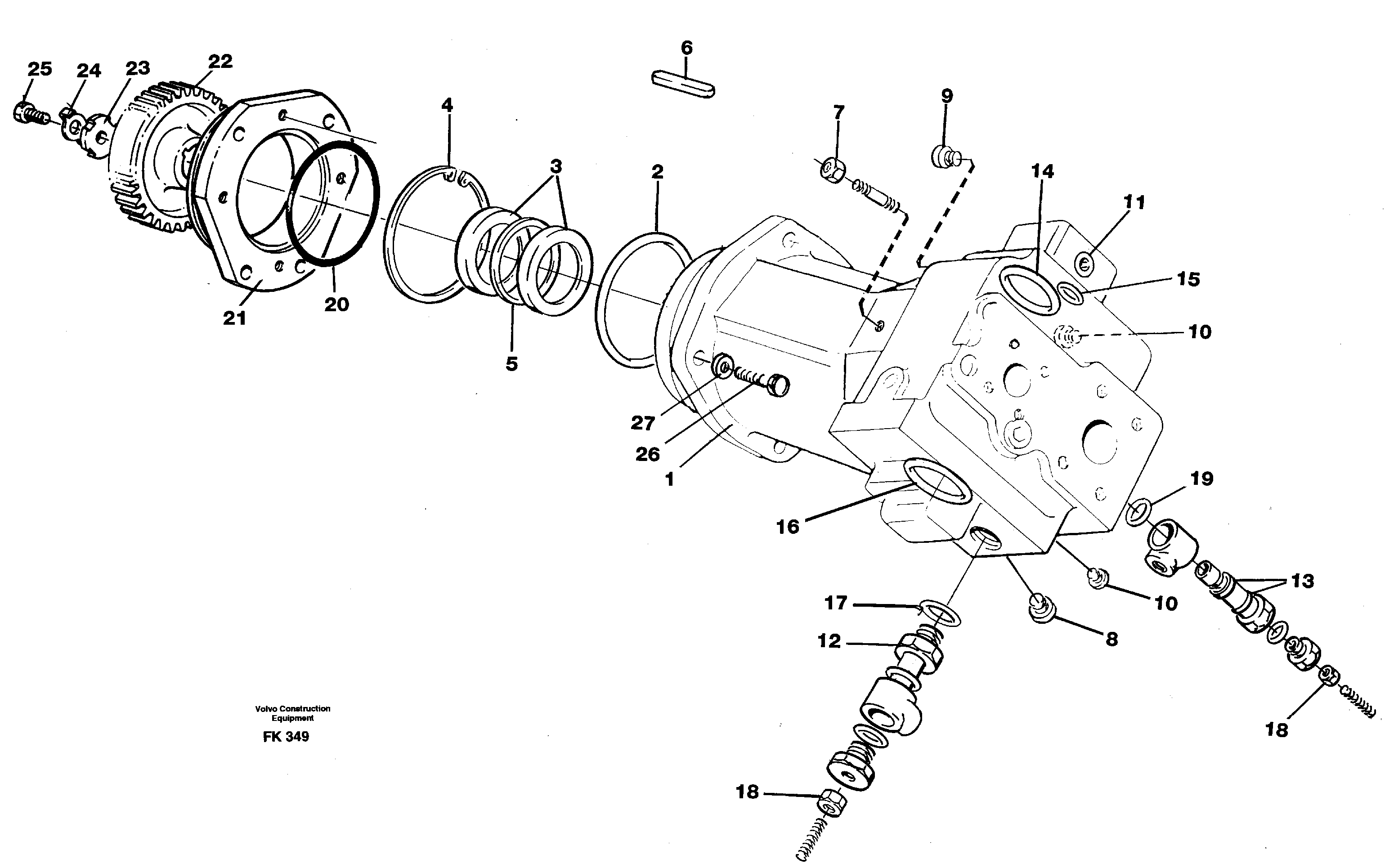 Hydraulic pump — volvo parts diagram