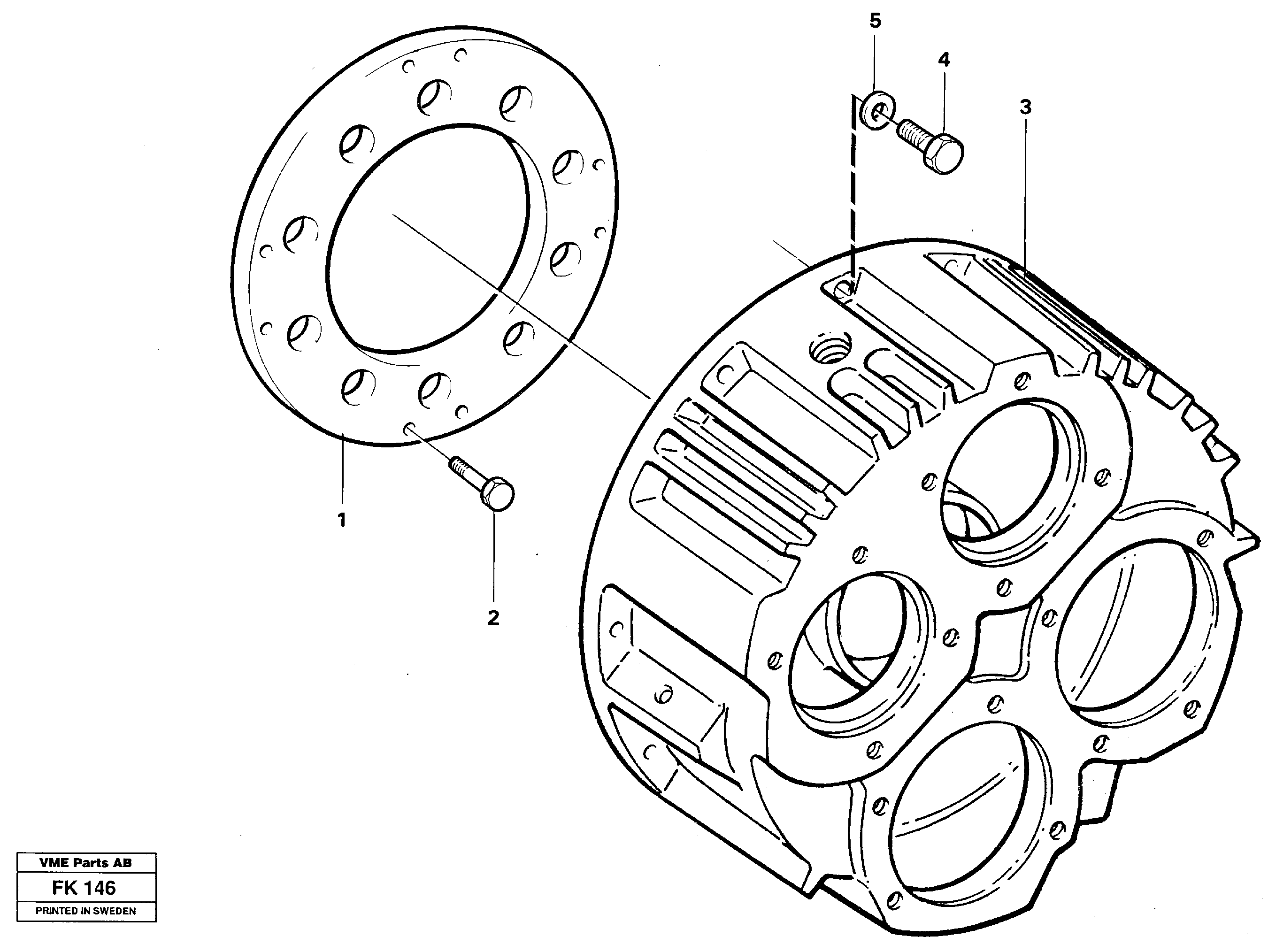 Assembly pump gear box — volvo parts diagram
