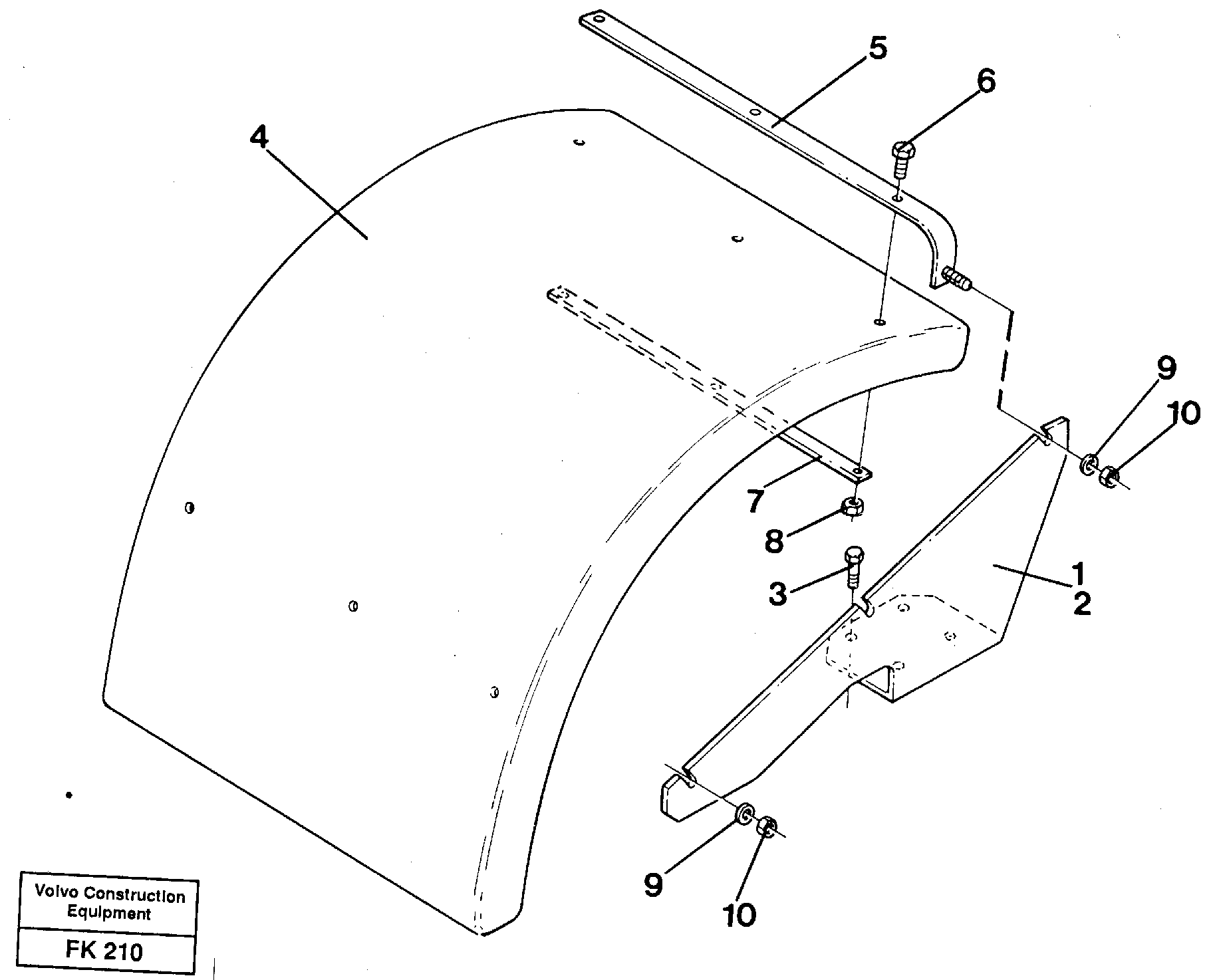 Mud guards, front.  14248681 — volvo parts diagram