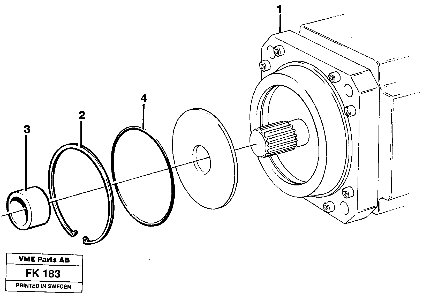 Hydraulic motor, transport. — volvo parts diagram