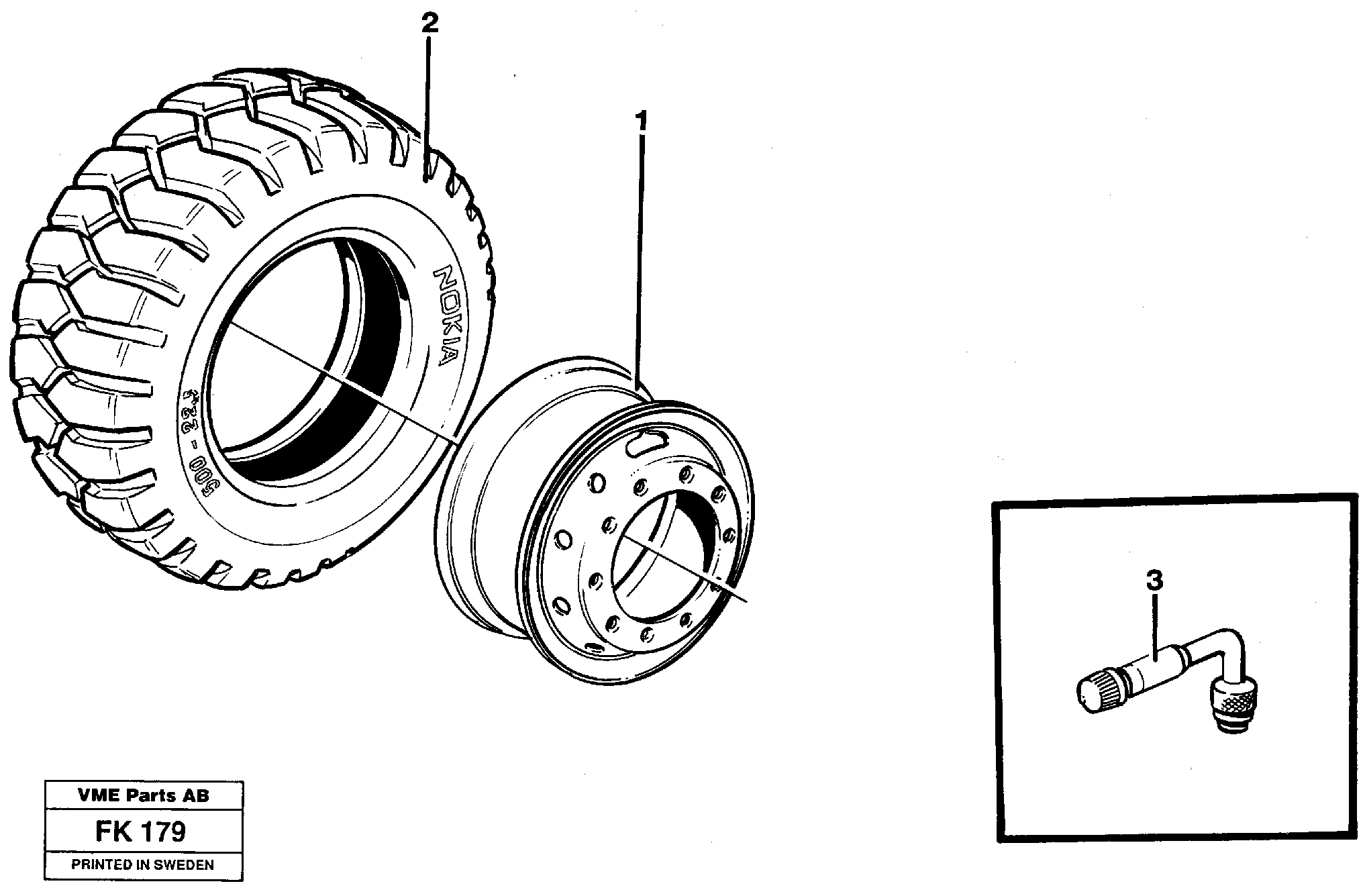 Wheels, wide - base — volvo parts diagram