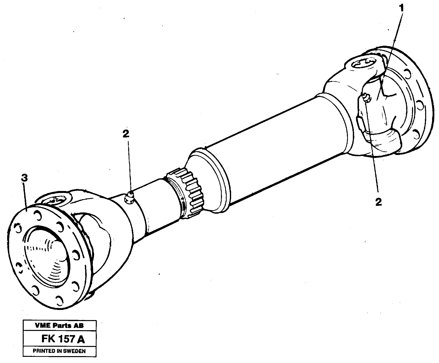 Power shafts — volvo parts diagram
