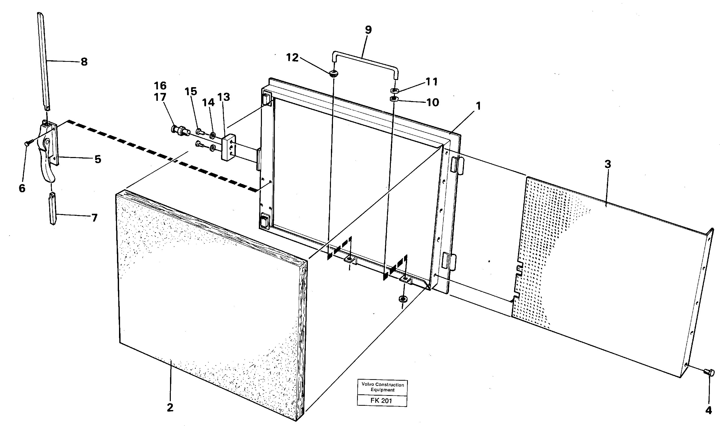 Door, engine, left — volvo parts diagram