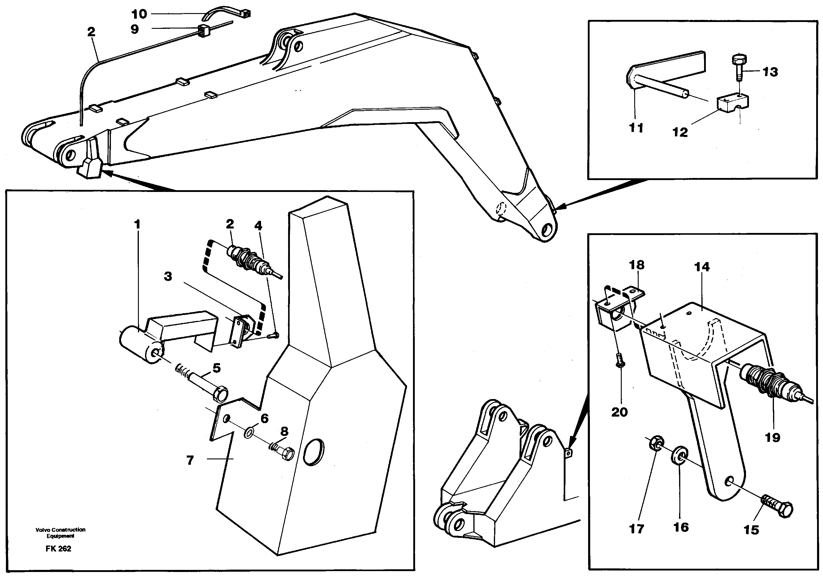Electric insatallation onbackhoe equipment — volvo parts diagram