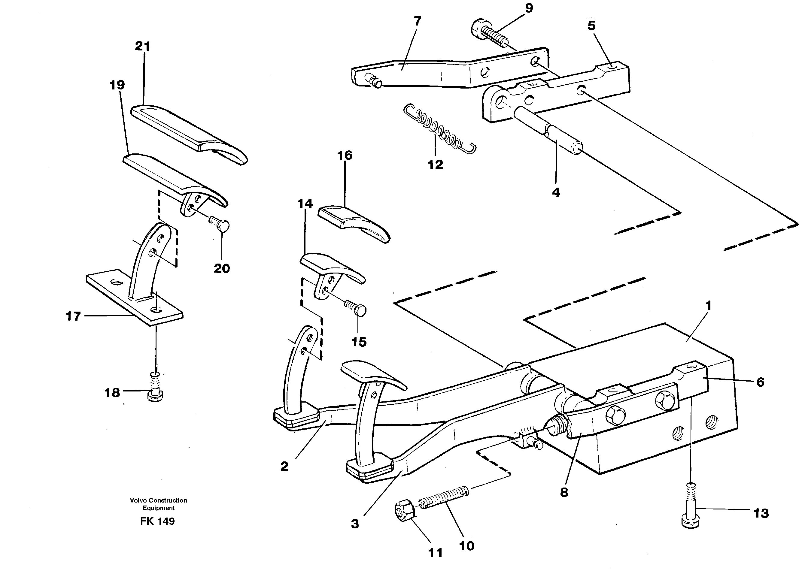 Pedal valve with foot rest — volvo parts diagram
