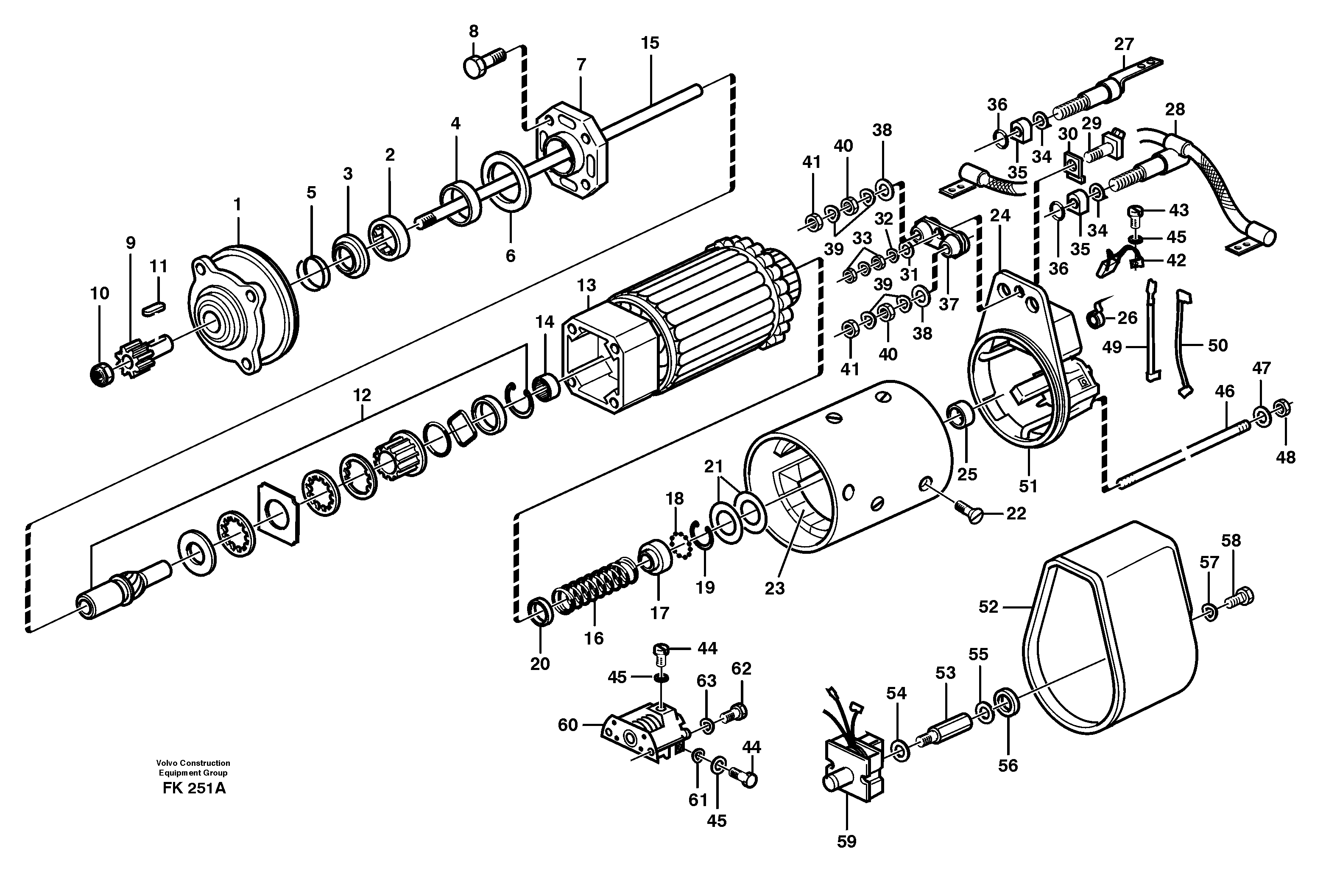 Starter motor — volvo parts diagram
