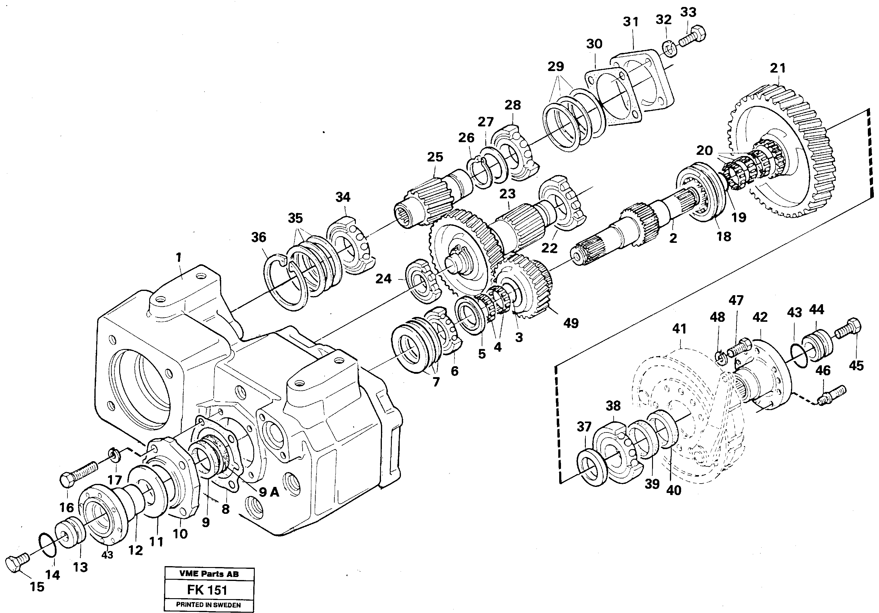 Gear box — volvo parts diagram