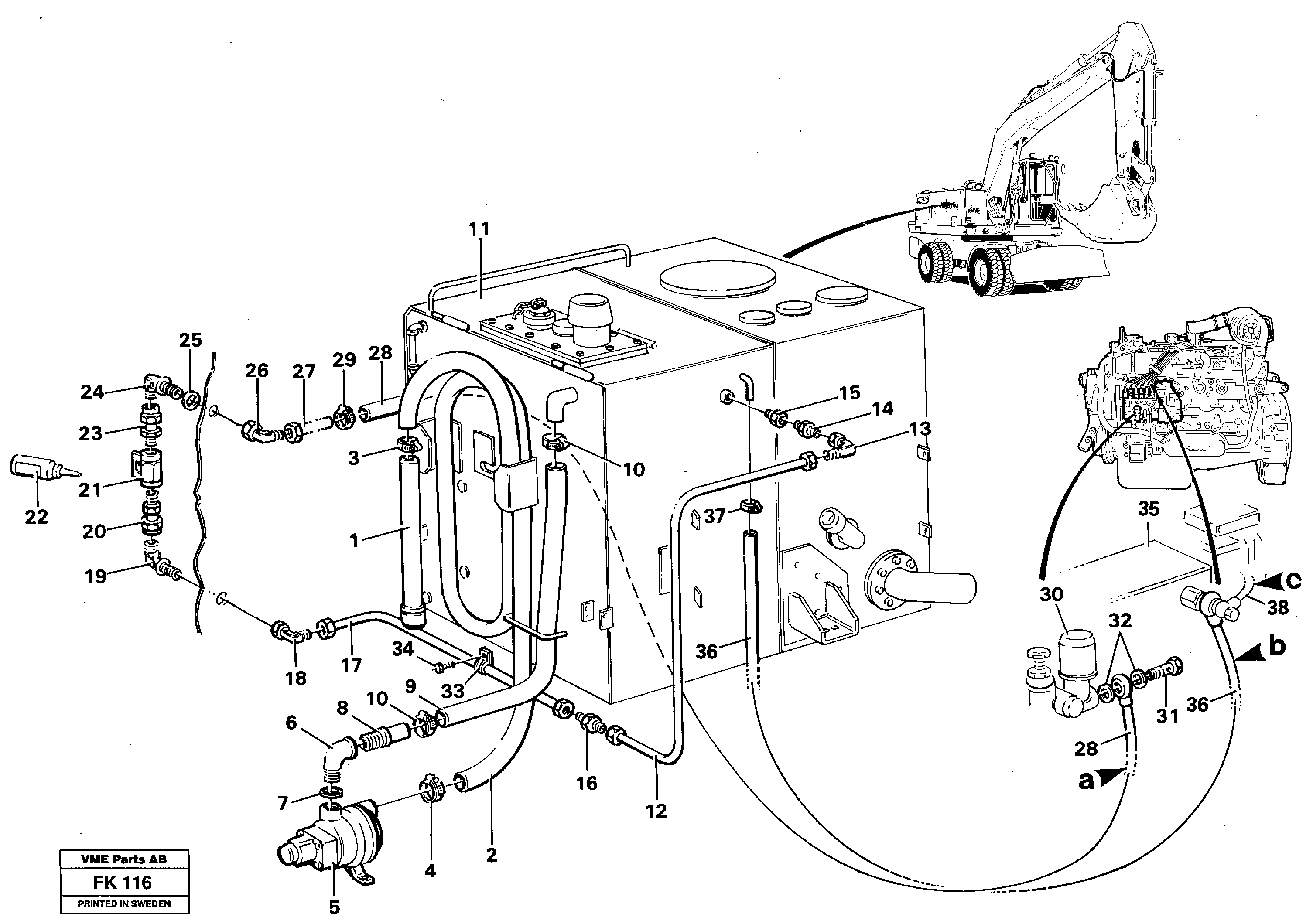 Fuel system — volvo parts diagram