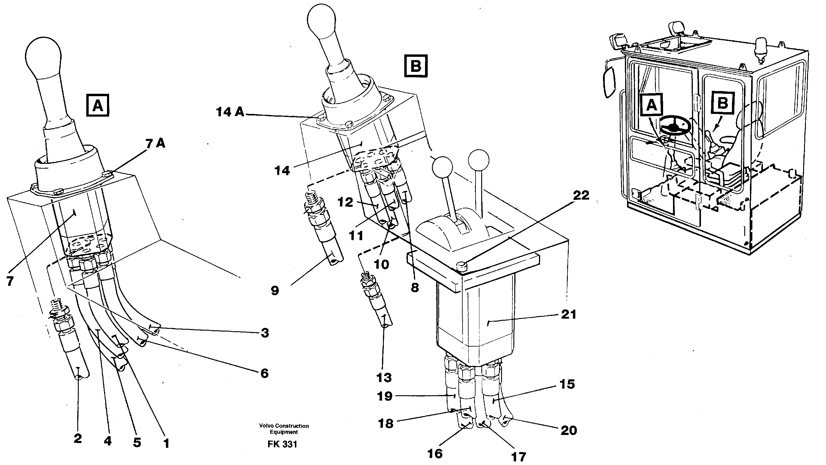 Joy Stick Left and Right — volvo parts diagram