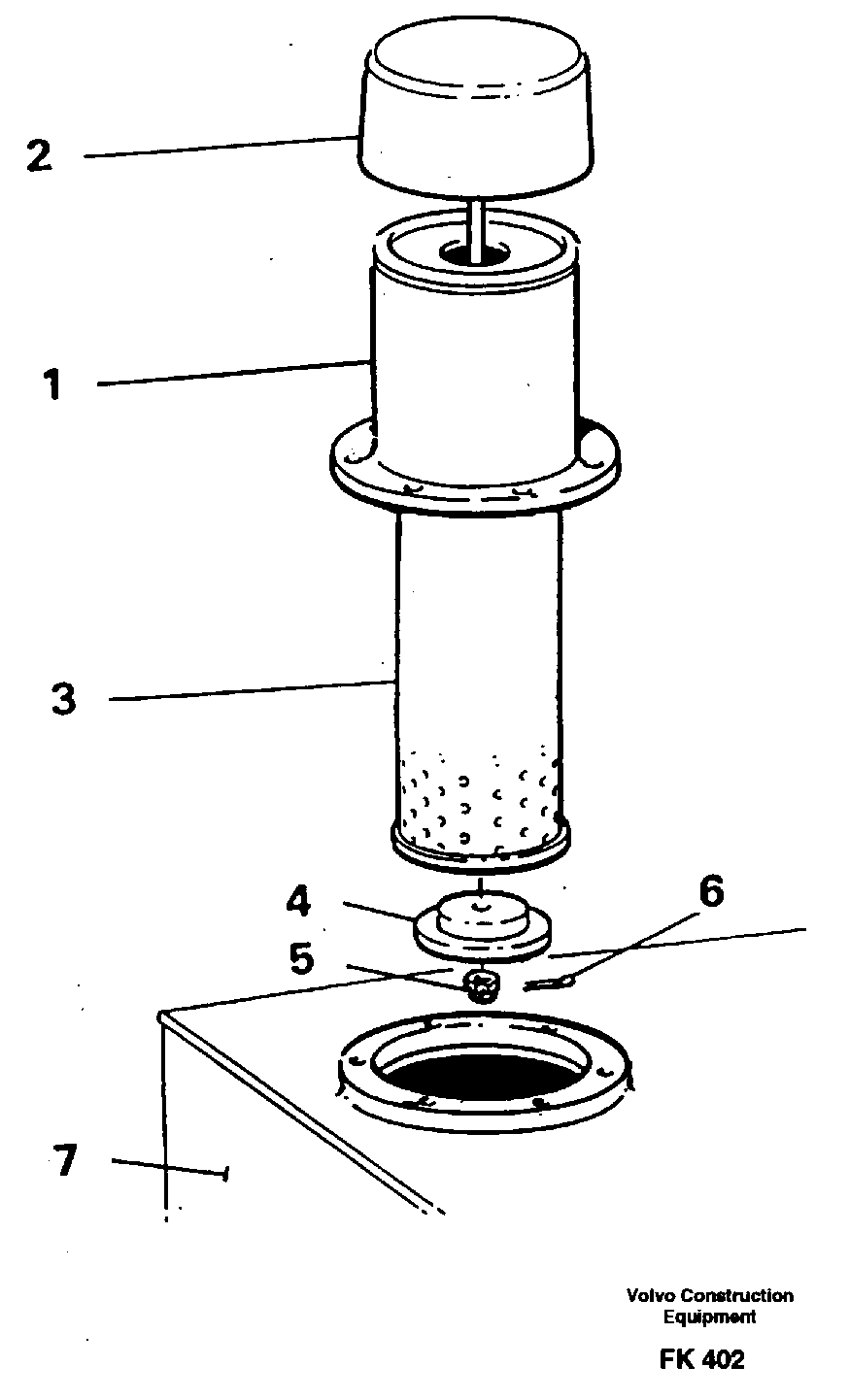 Air filter retainer  SER NO -2859 — volvo parts diagram
