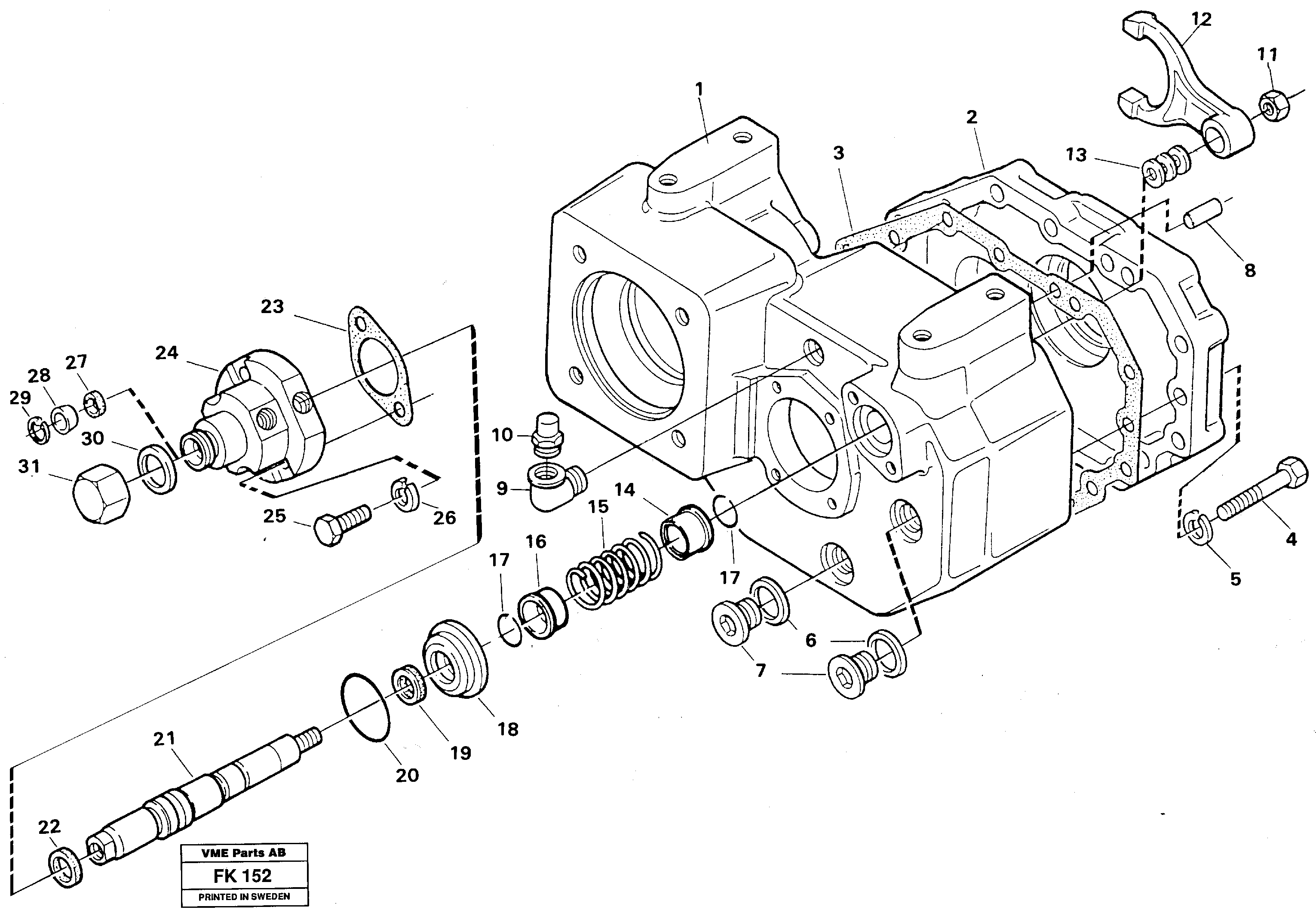 Gear box — volvo parts diagram