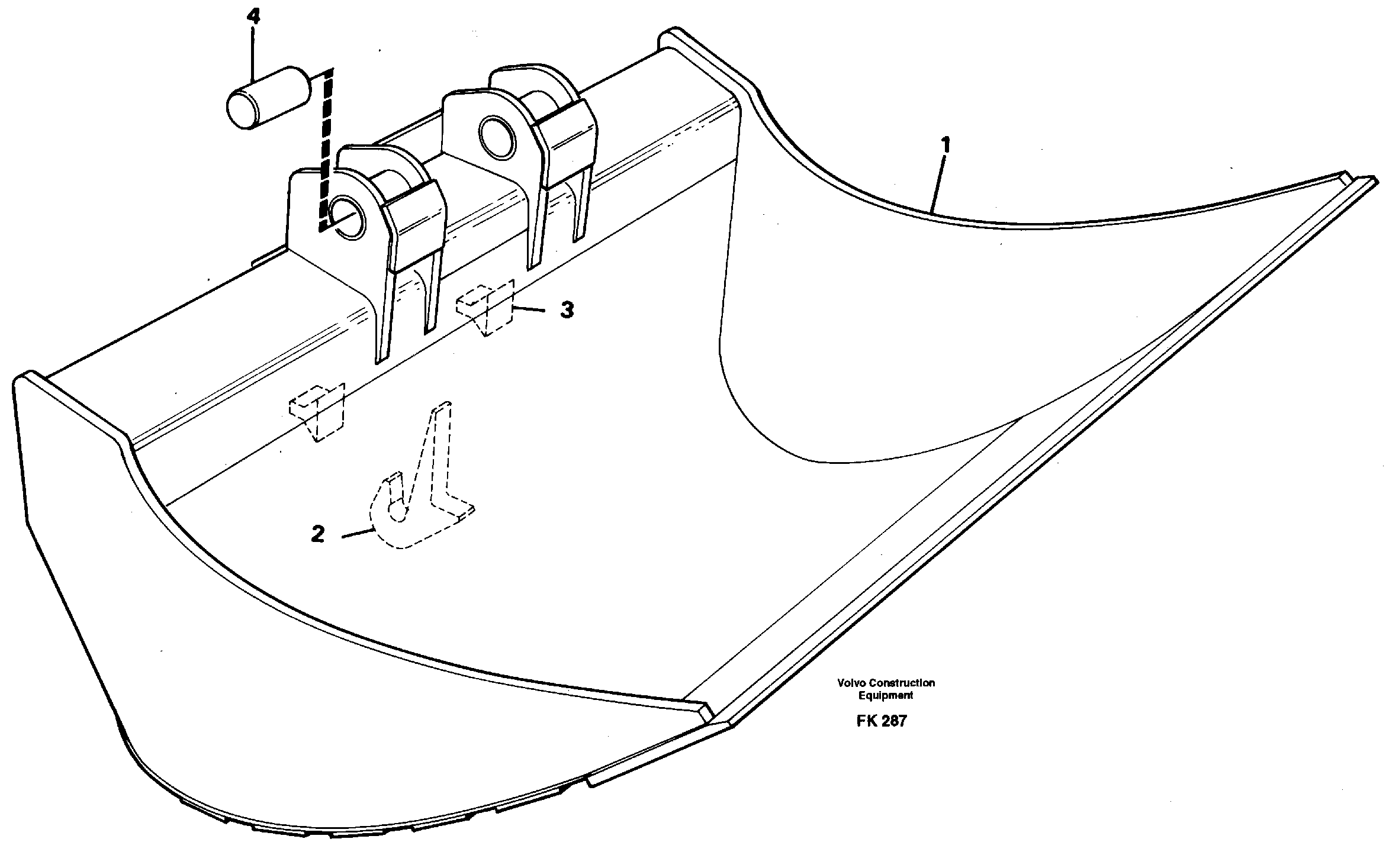Fixed slope buckets  14253099,1453102 — volvo parts diagram