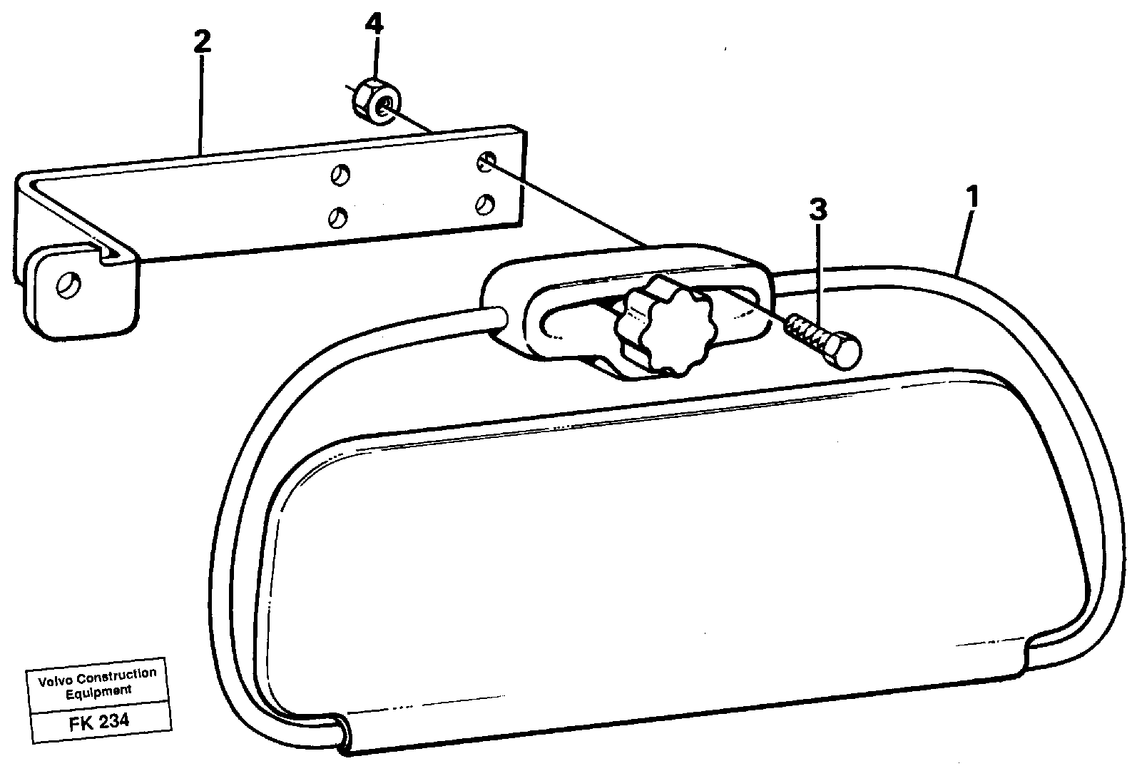 Sun visor, interior  14247059,STD SER NO 2643- — volvo parts diagram