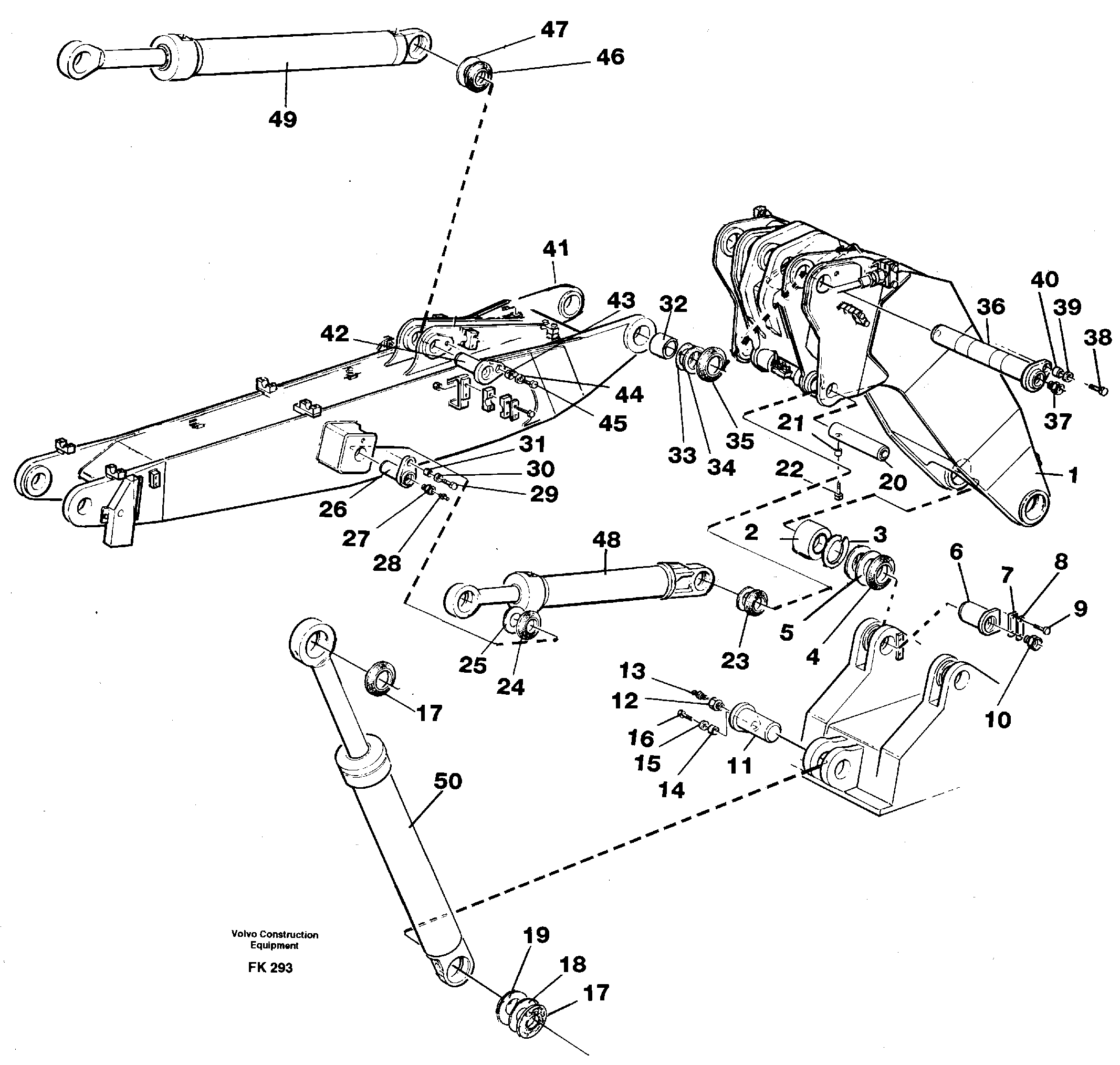 Adjustable boom  14257308 — volvo parts diagram