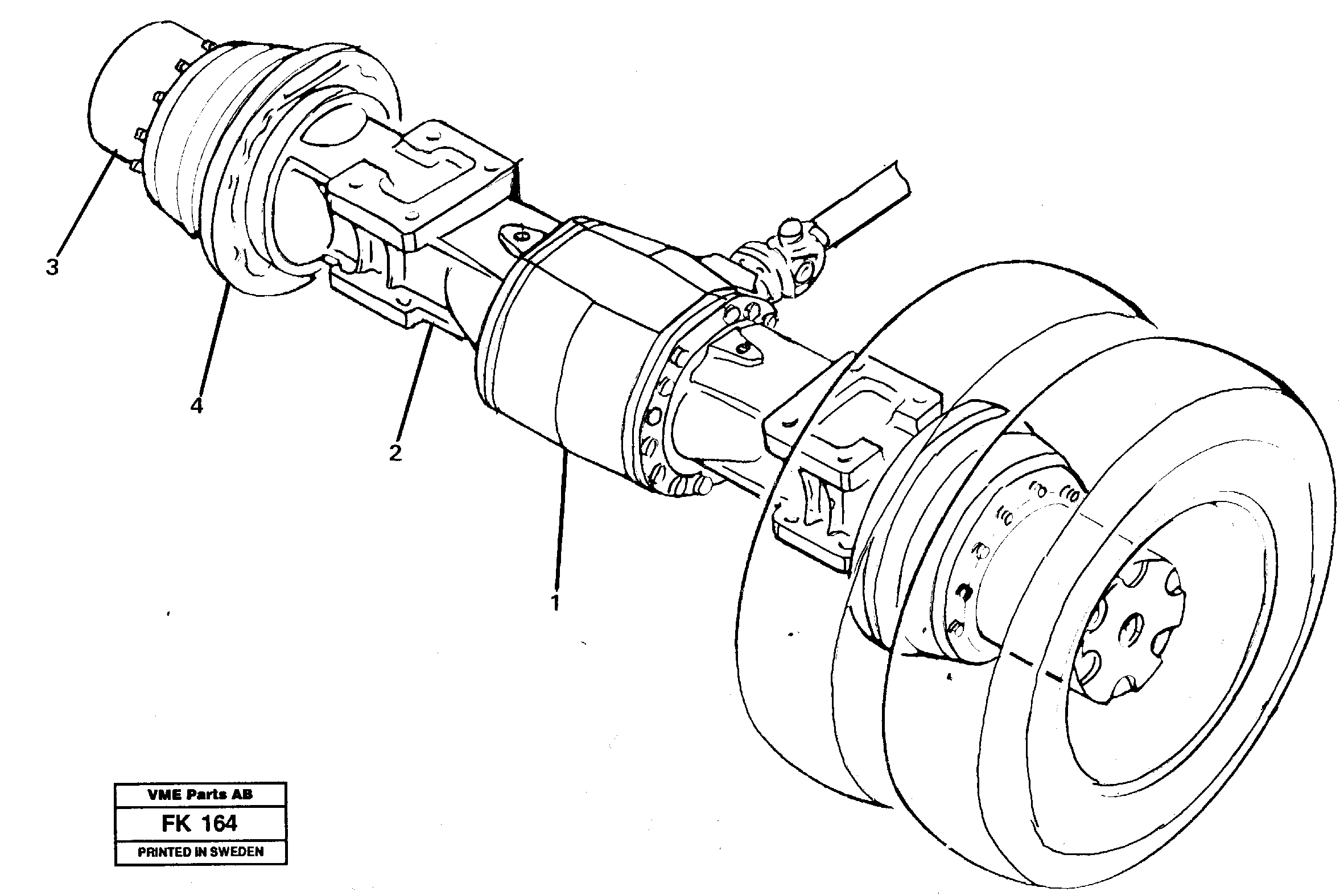 Rear axle — volvo parts diagram
