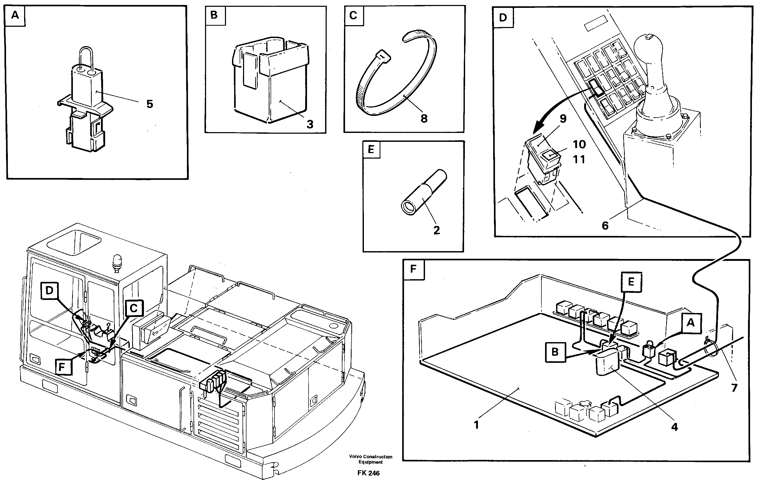Electric inst. of hammer/shears for  adj. boom in base machine  14265856 — volvo parts diagram
