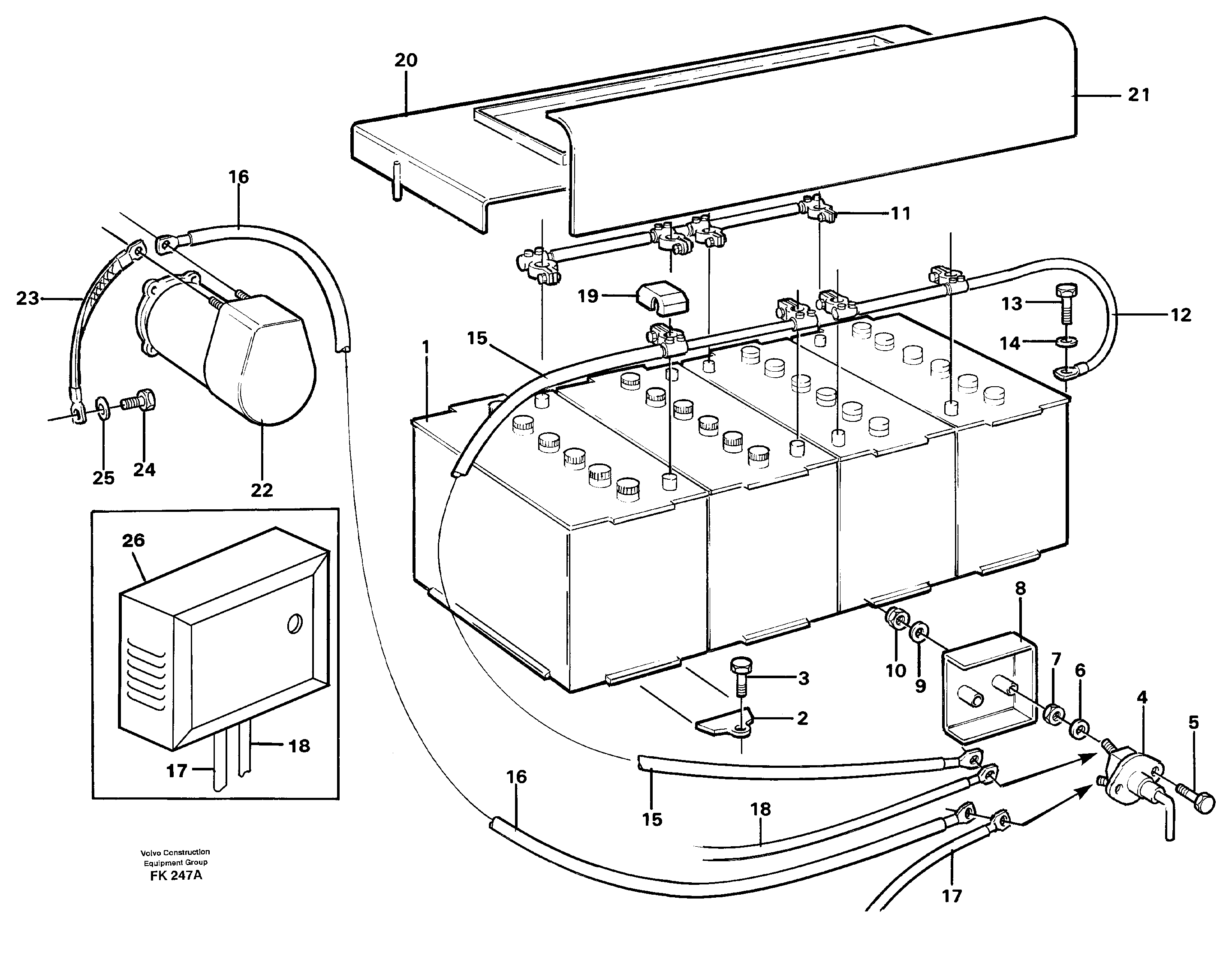Battery, assembly — volvo parts diagram