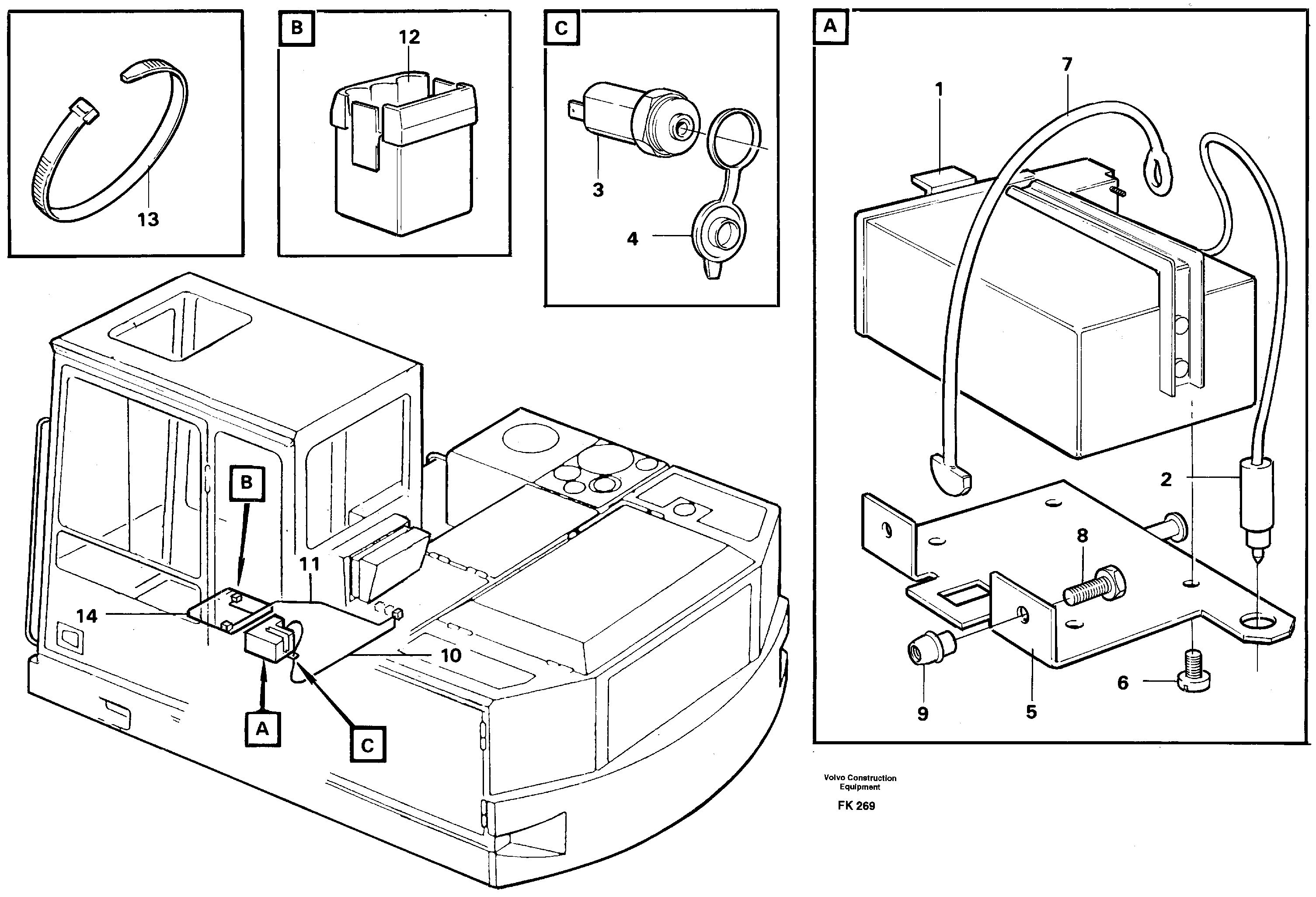 Lunch box heater  14254176 — volvo parts diagram