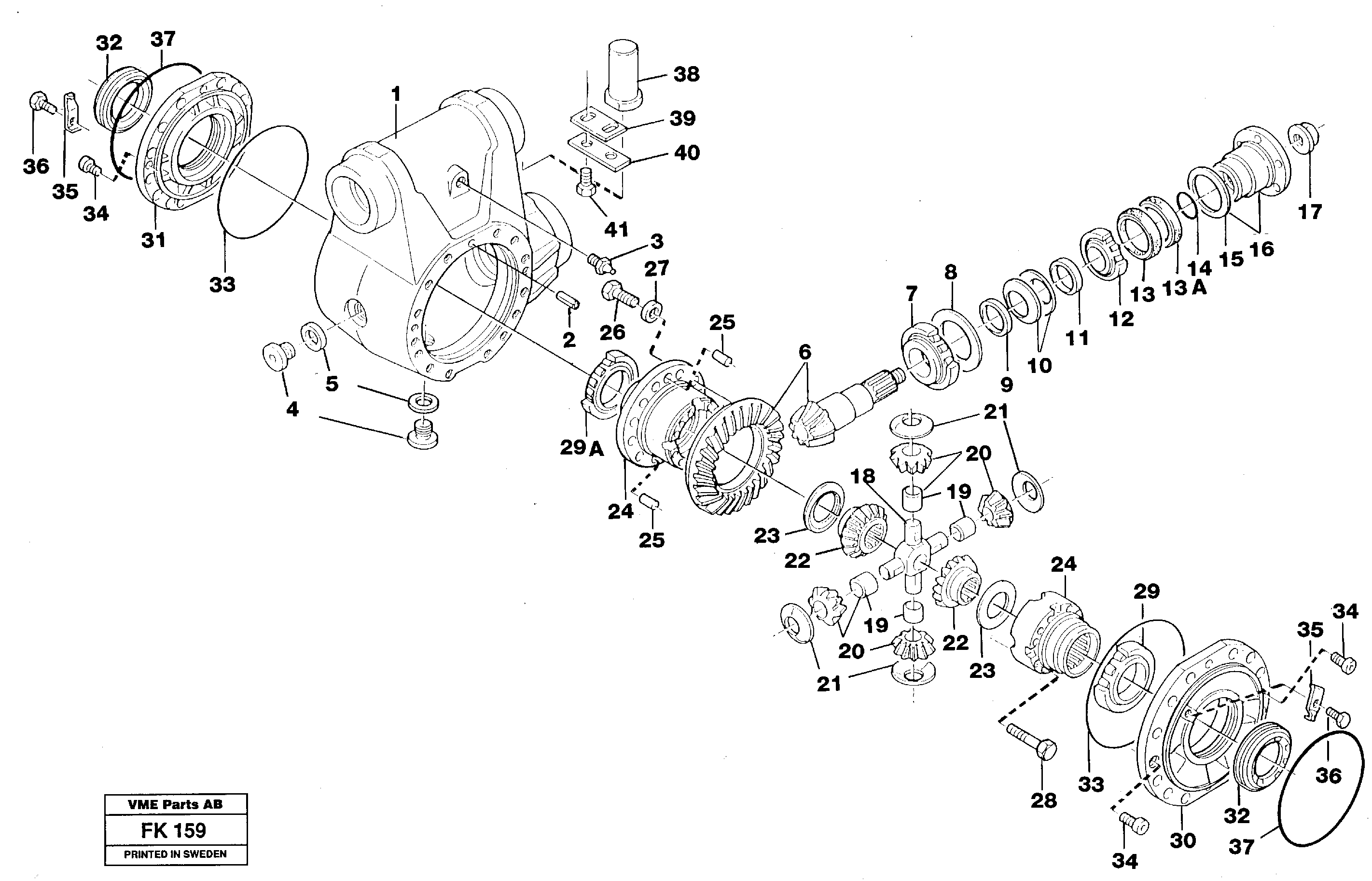 Differential Front — volvo parts diagram