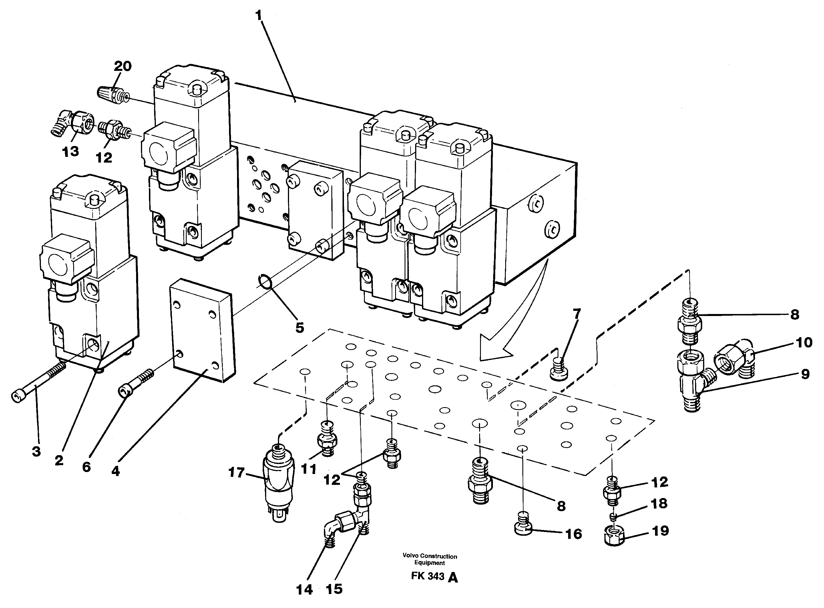 Stop control block — volvo parts diagram