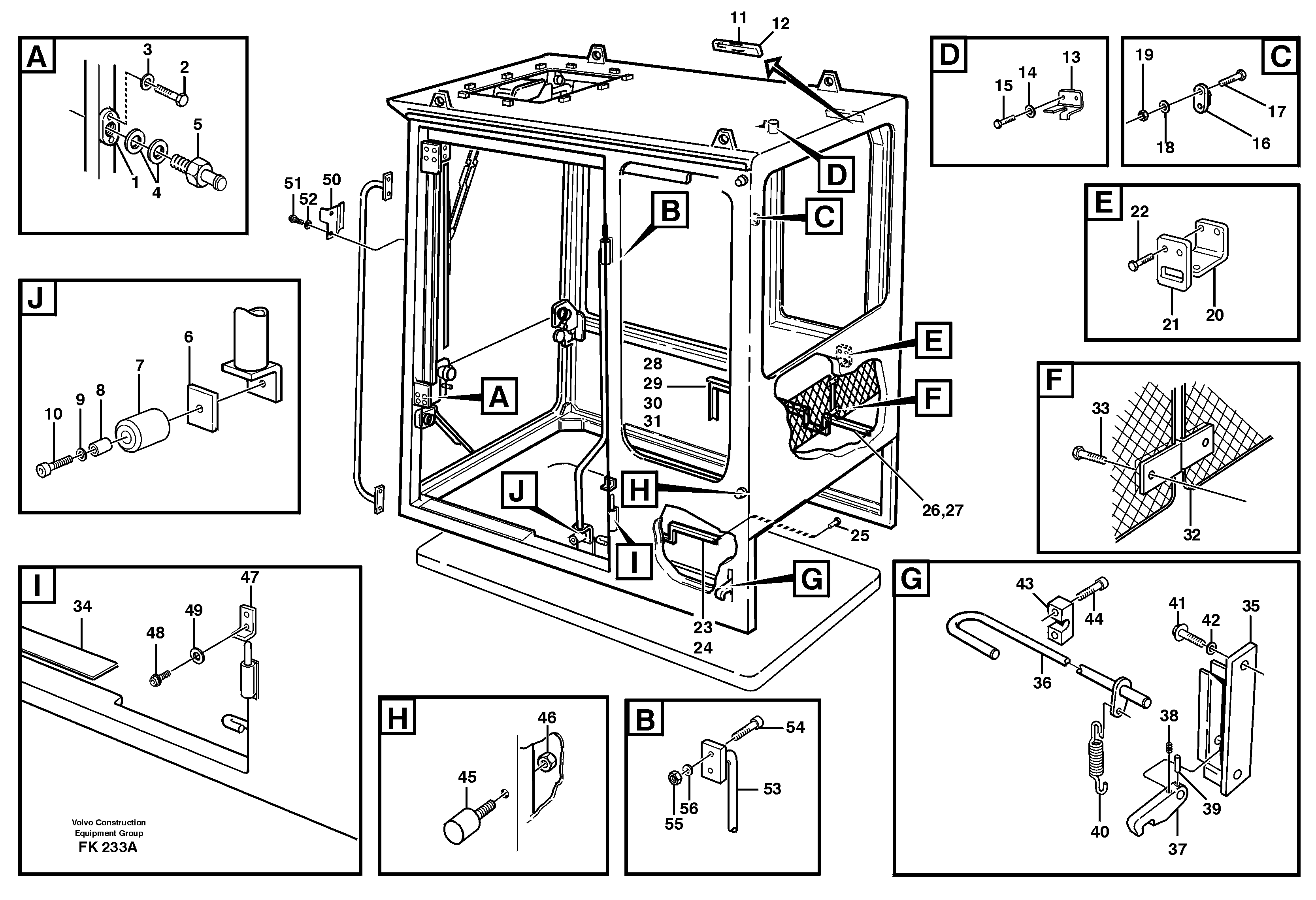 Interior components — volvo parts diagram